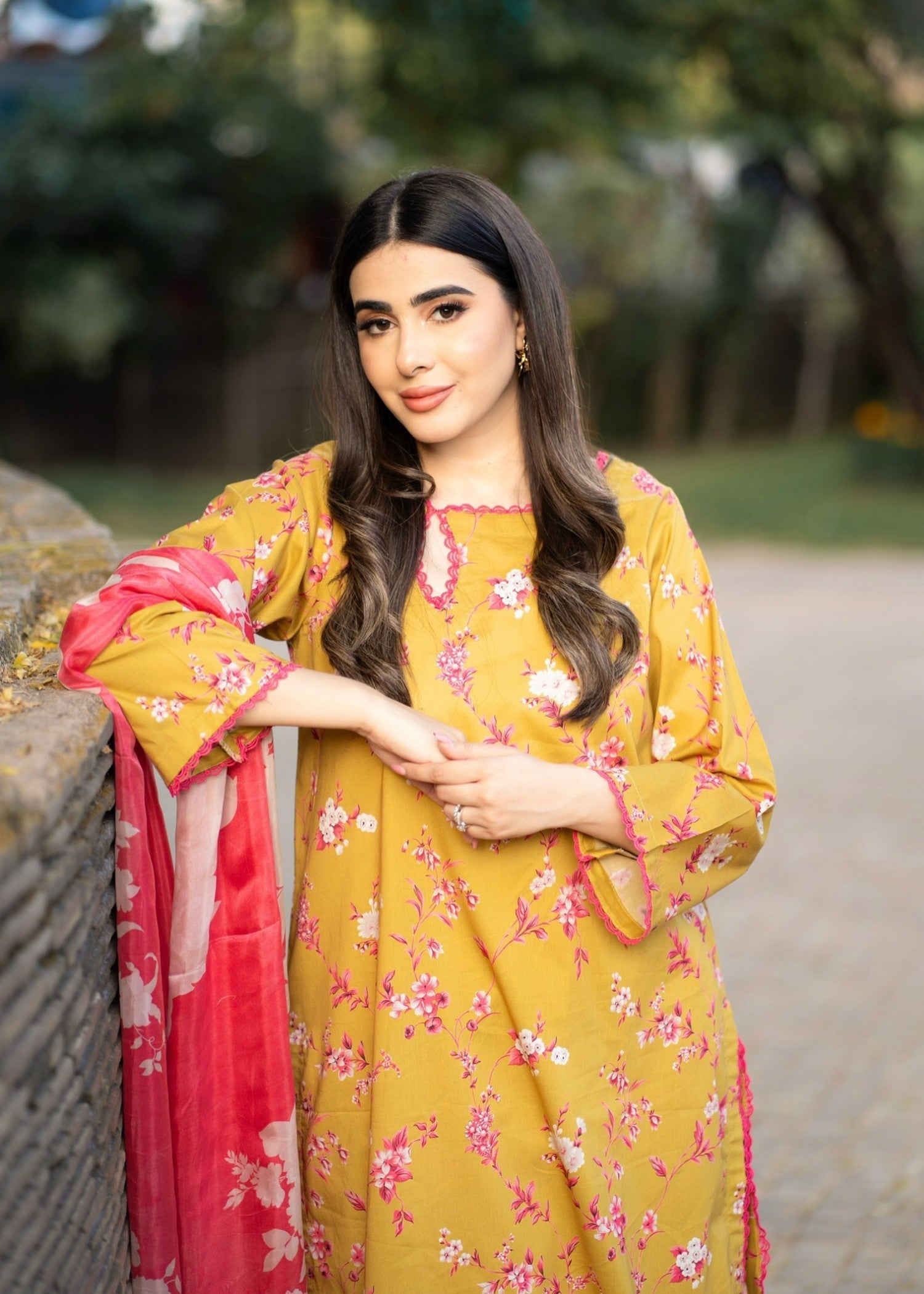 Jazayn LEMON YELLOW CAMBRIC Women 3pcs