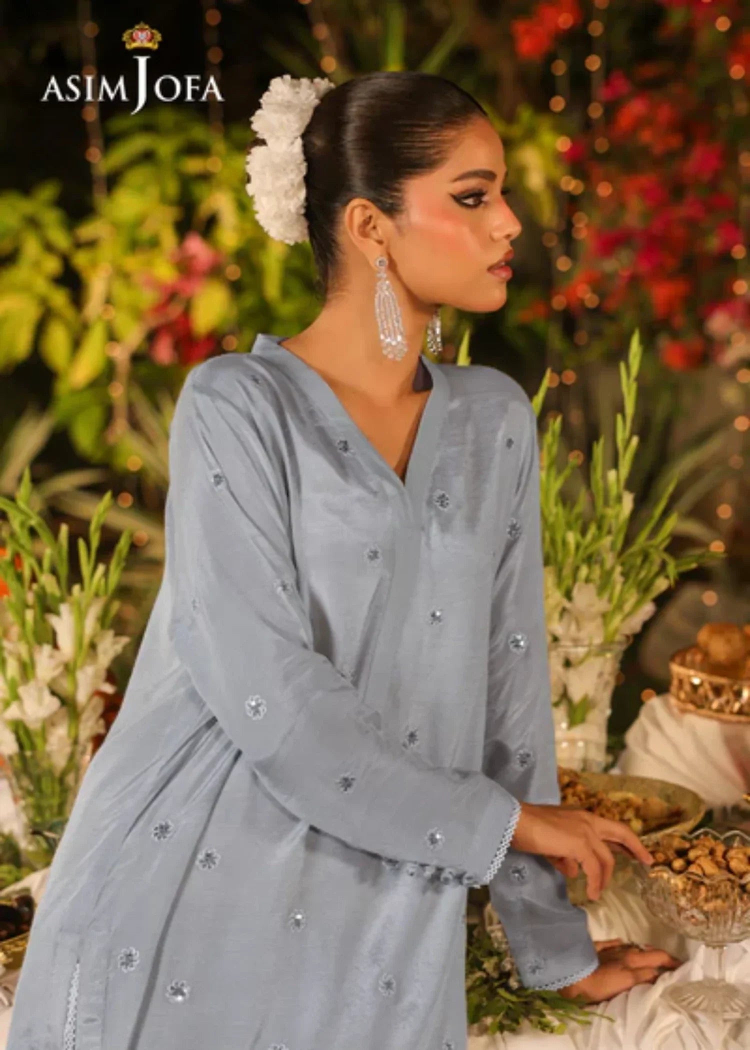 Asim Jofa AJPB 172 EMBROIDERED RAW SILK STITCHED Women 2pcs