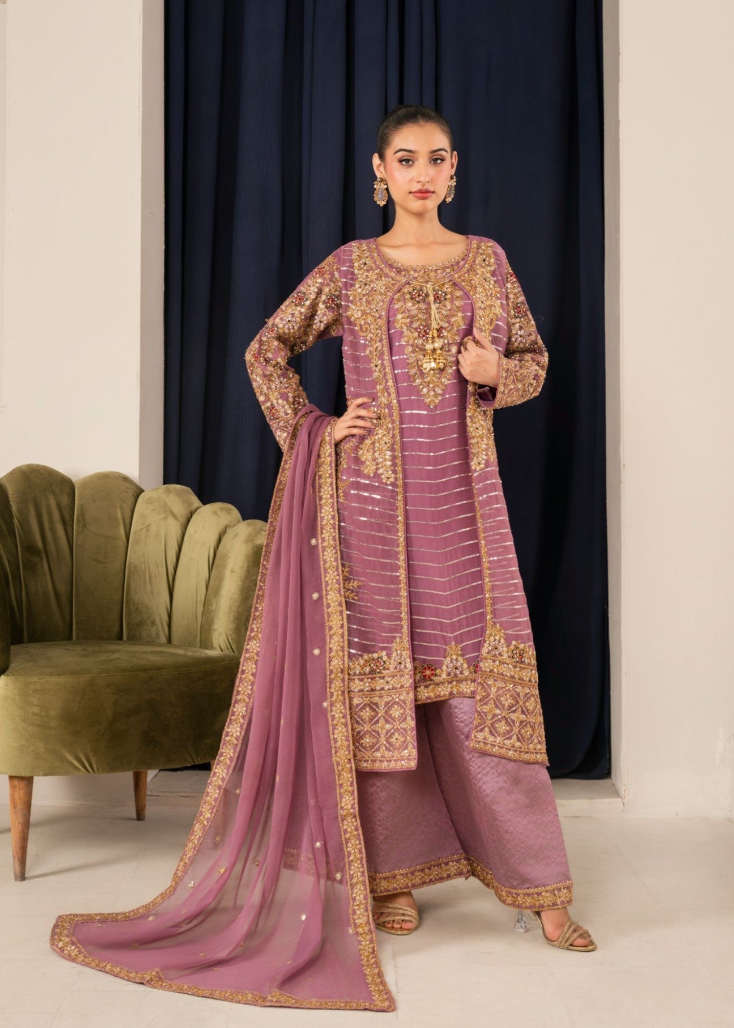 Al Burhan Apparel Maahi Lilac Women 3pcs