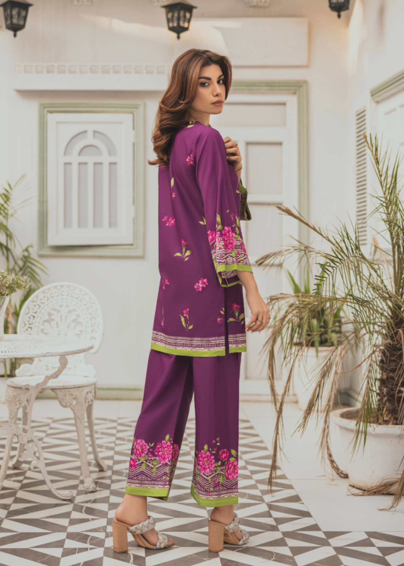 Taranjan Plum Motifz Women 2pcs