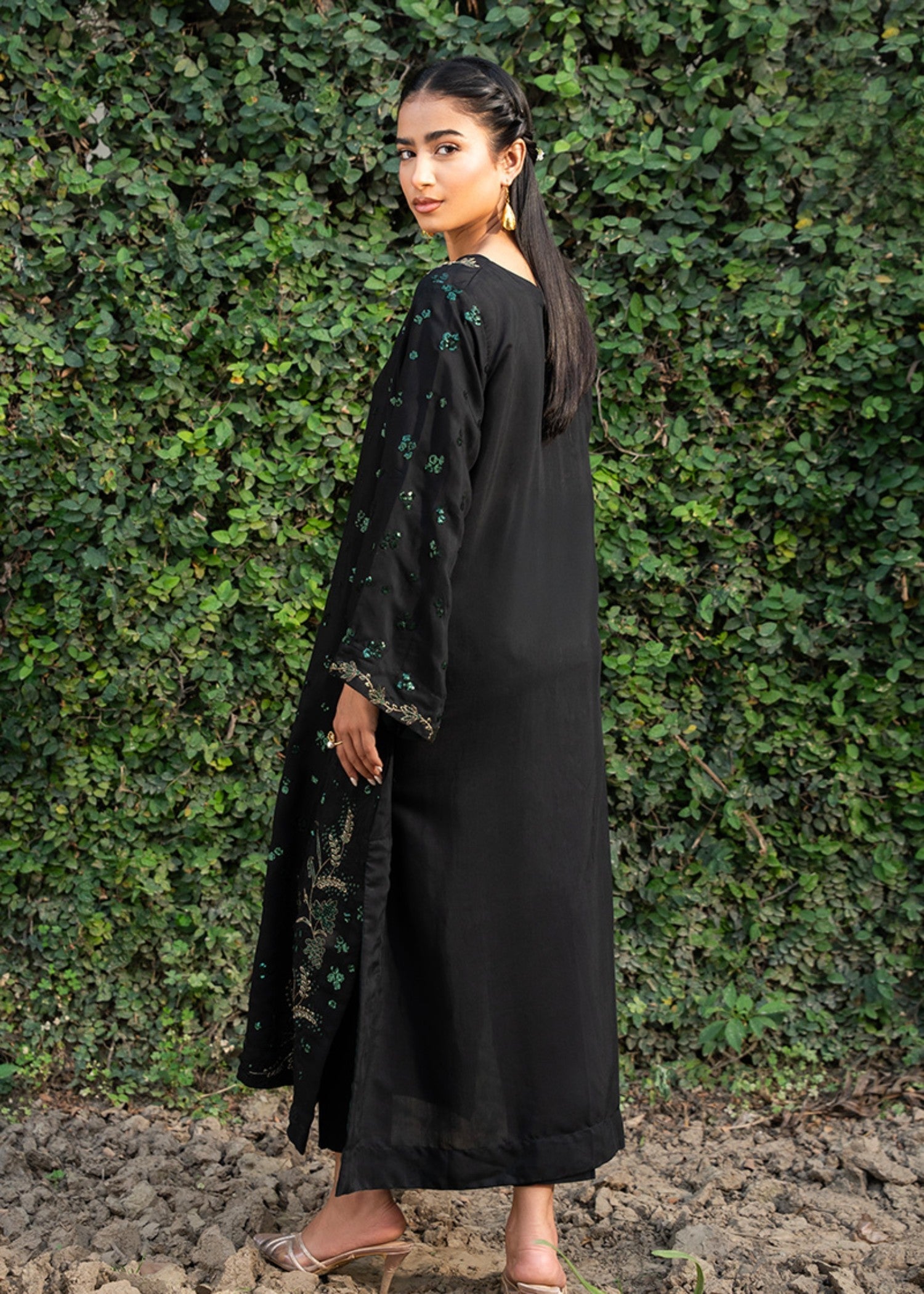 Kross Kulture Embroidered Viscose Kaftan 1573 Women 1pcs