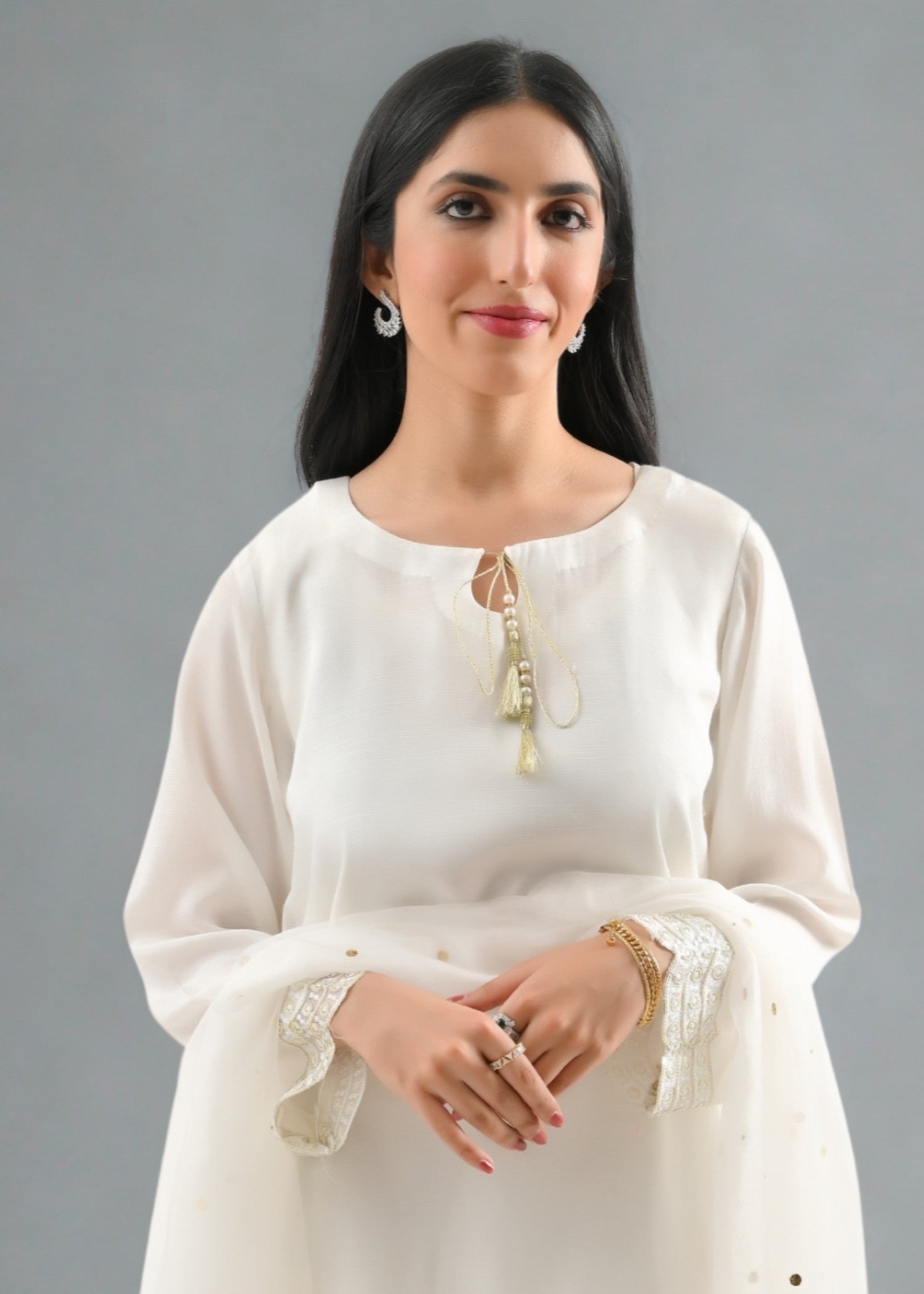 Ray Online Store White Elegance Mukesh Farshi Set Women 4pcs