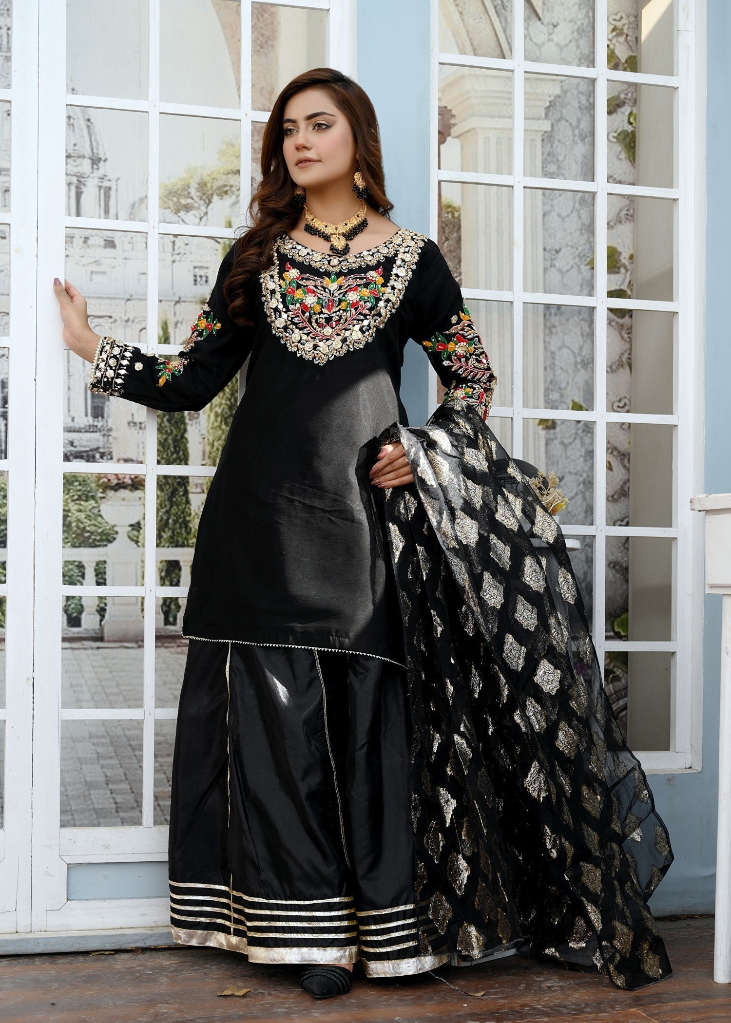 Miss & Mrs Black anarkali 01 Women 3pcs