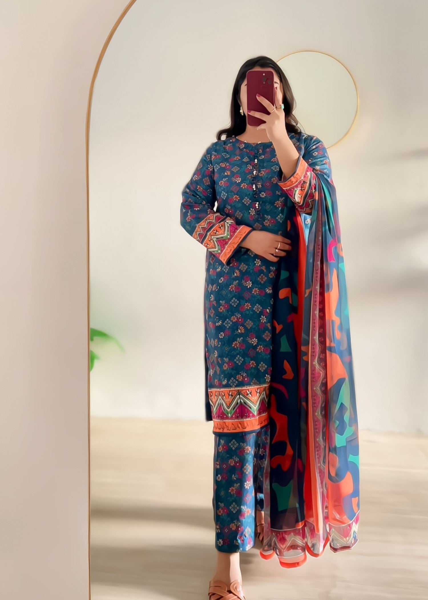 Tng (The Next Generation) Urooj | Stitched | | Teal Women 3pcs