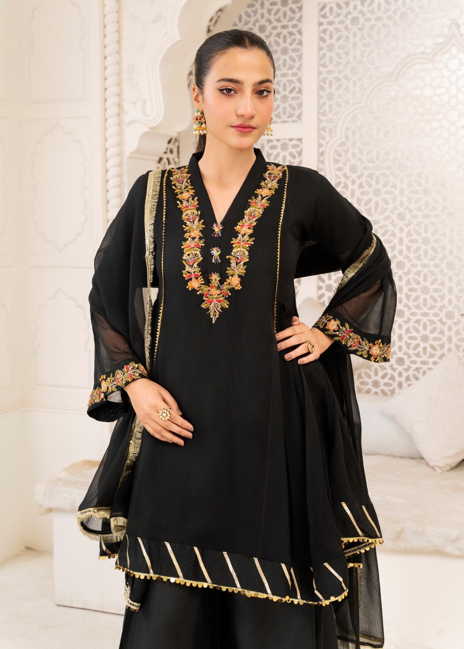 Miss & Mrs Short frok black Women 3pcs