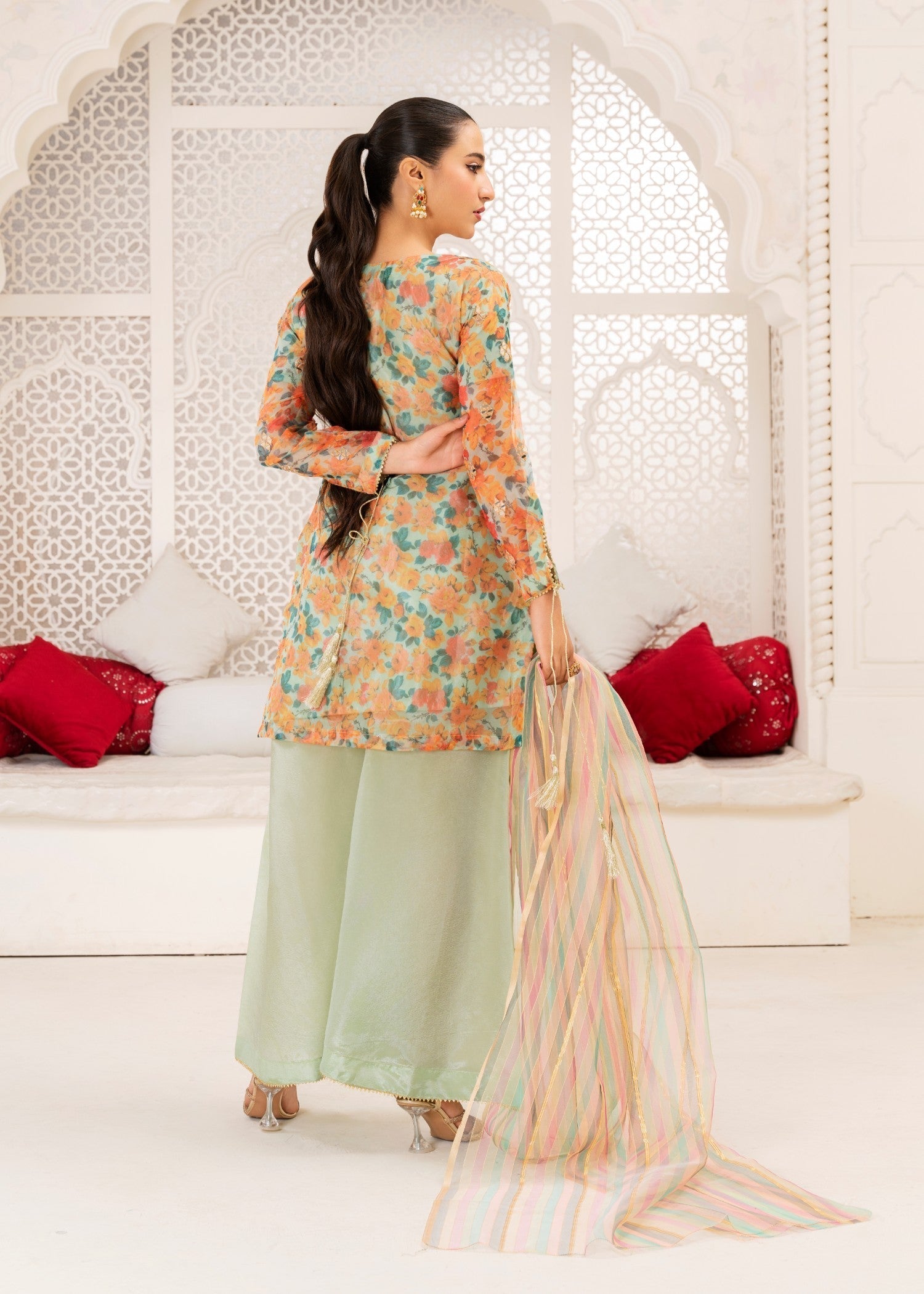 Miss & Mrs Organza tasal Women 3pcs