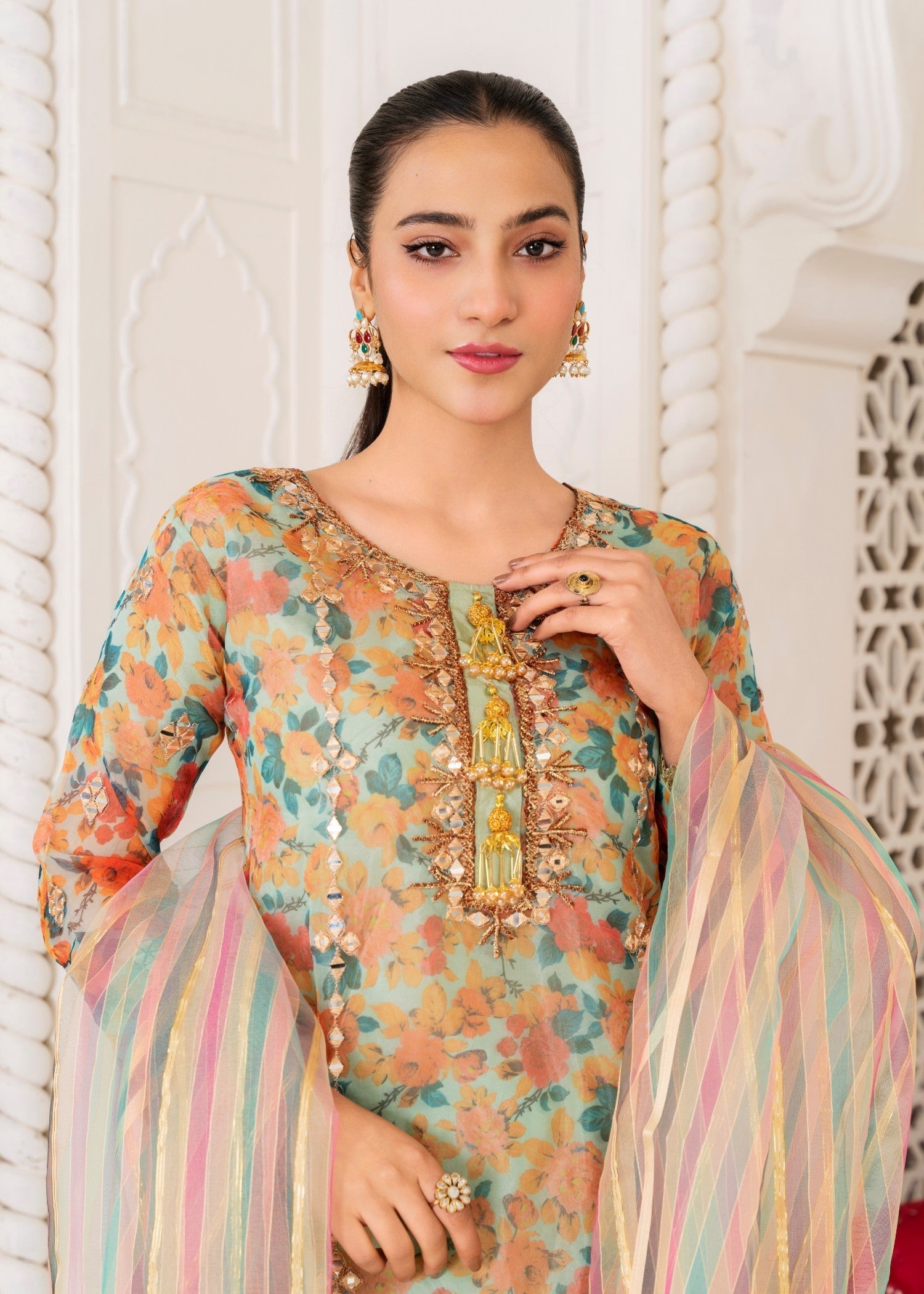 Miss & Mrs Organza tasal Women 3pcs