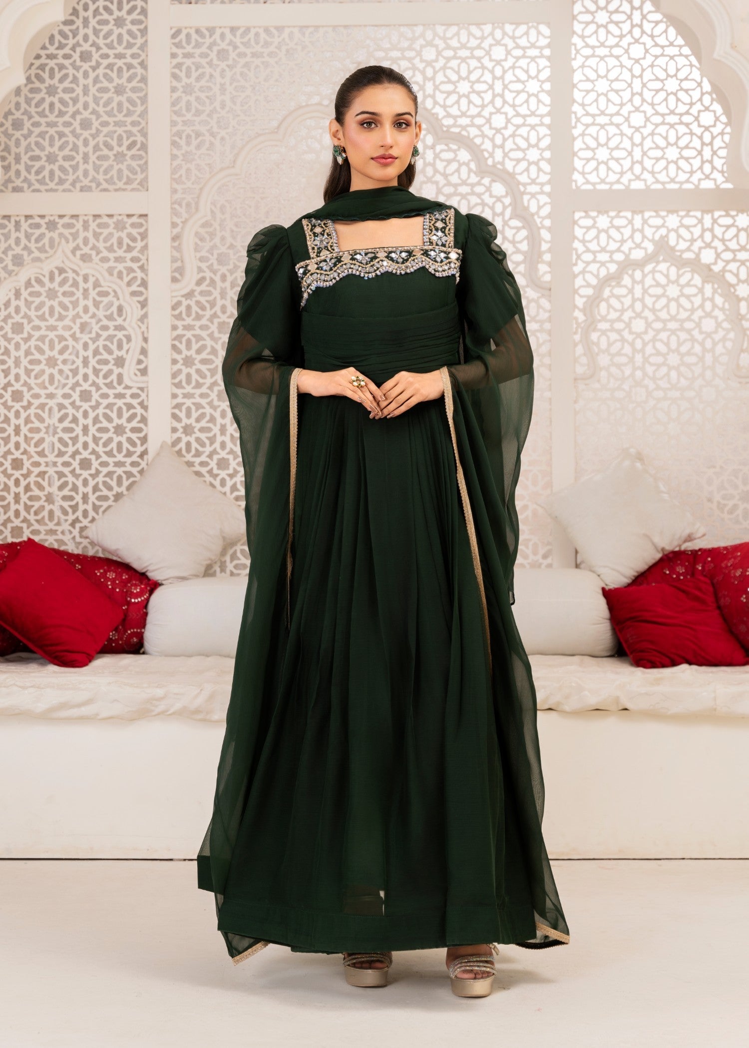 Miss & Mrs Bottle green mirror Women 3pcs