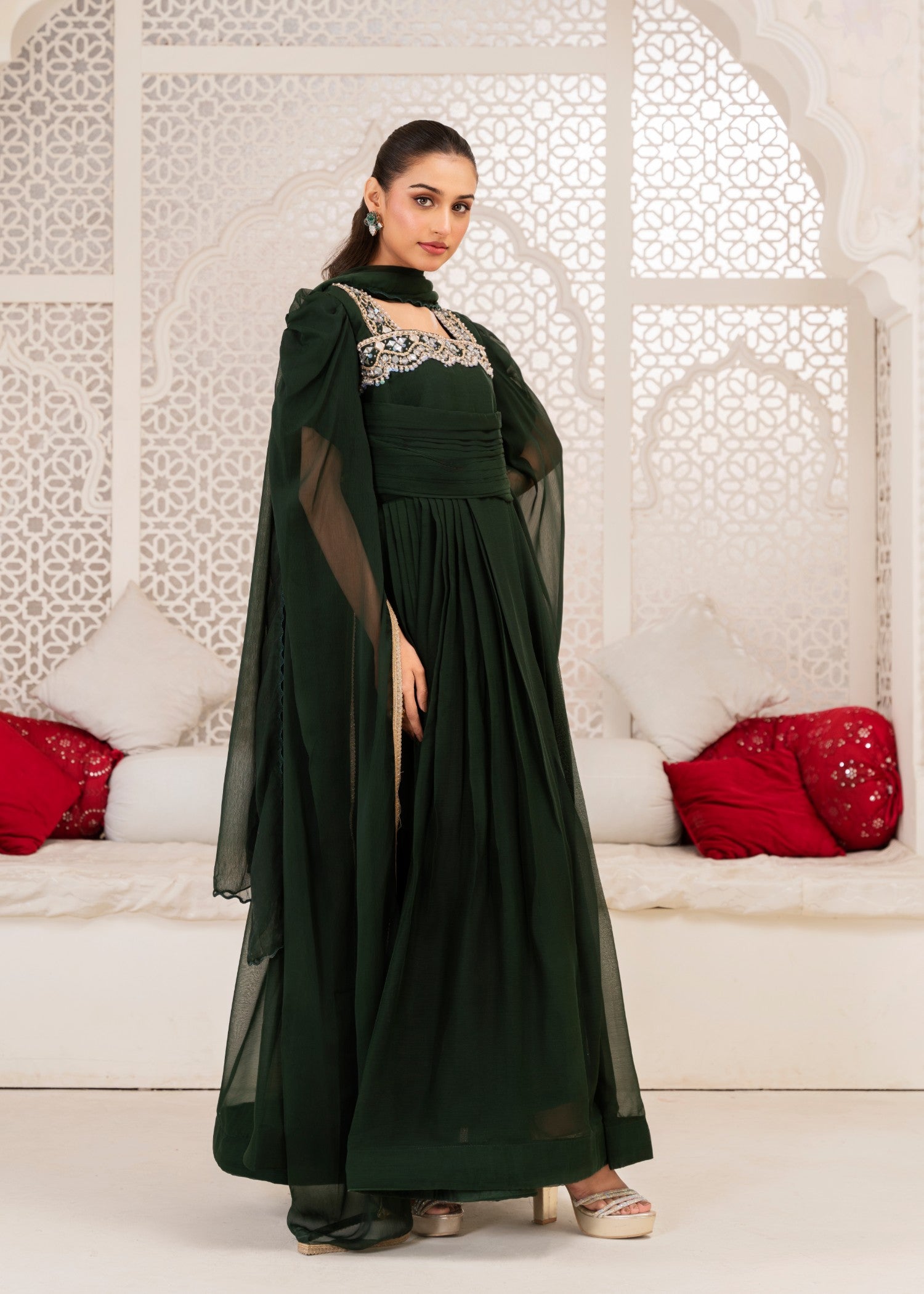 Miss & Mrs Bottle green mirror Women 3pcs