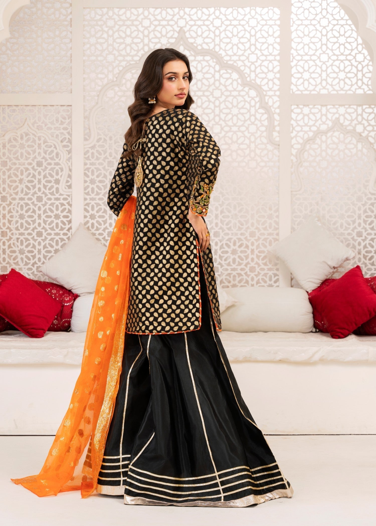 Miss & Mrs Black shirt sharara Women 3pcs