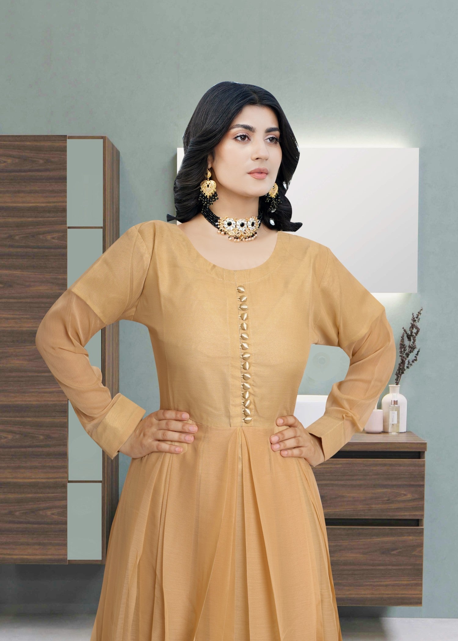 Miss & Mrs Chiffon sada skin Women 3pcs