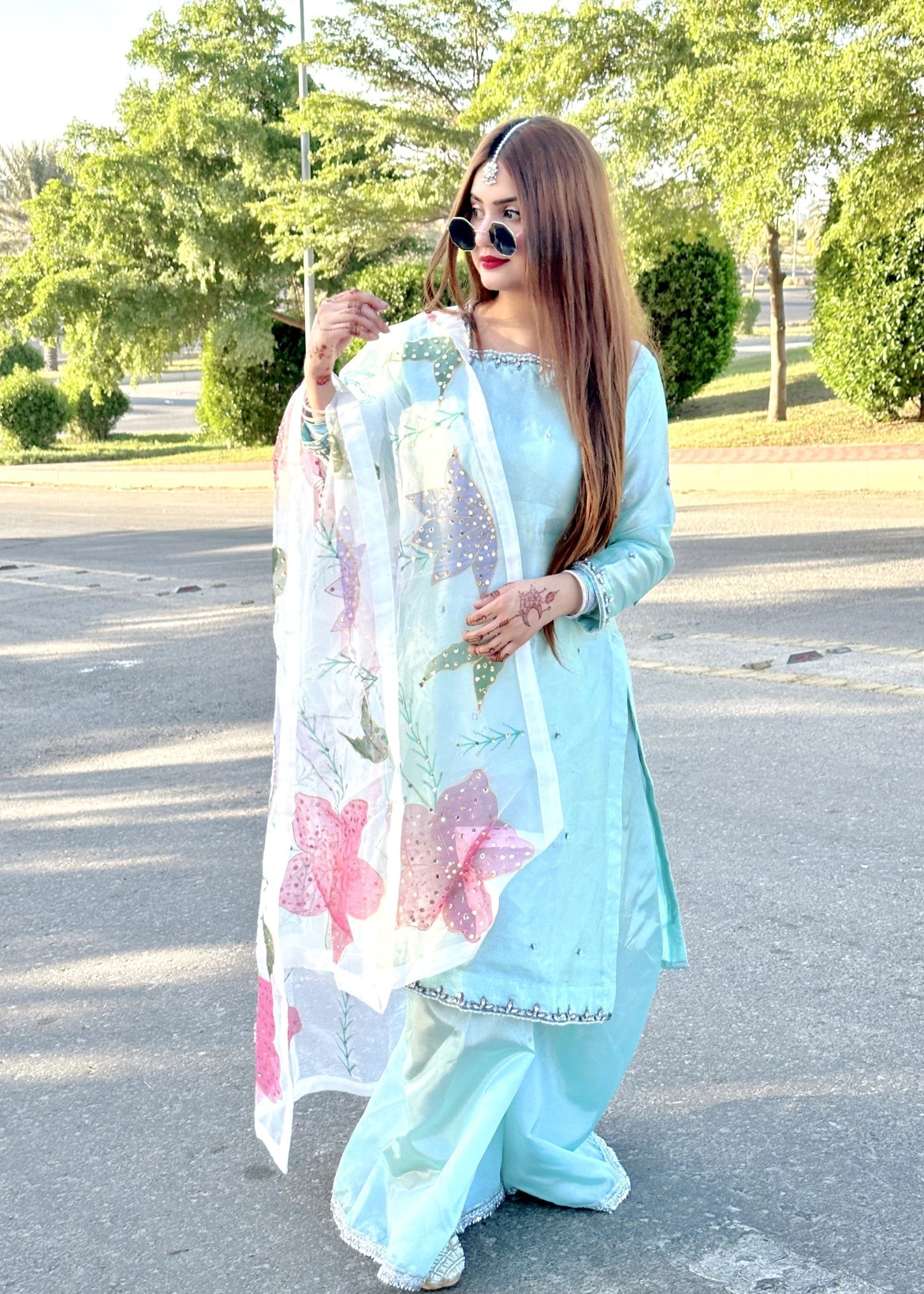 Miss & Mrs Larib aqva multi dabta Women 3pcs