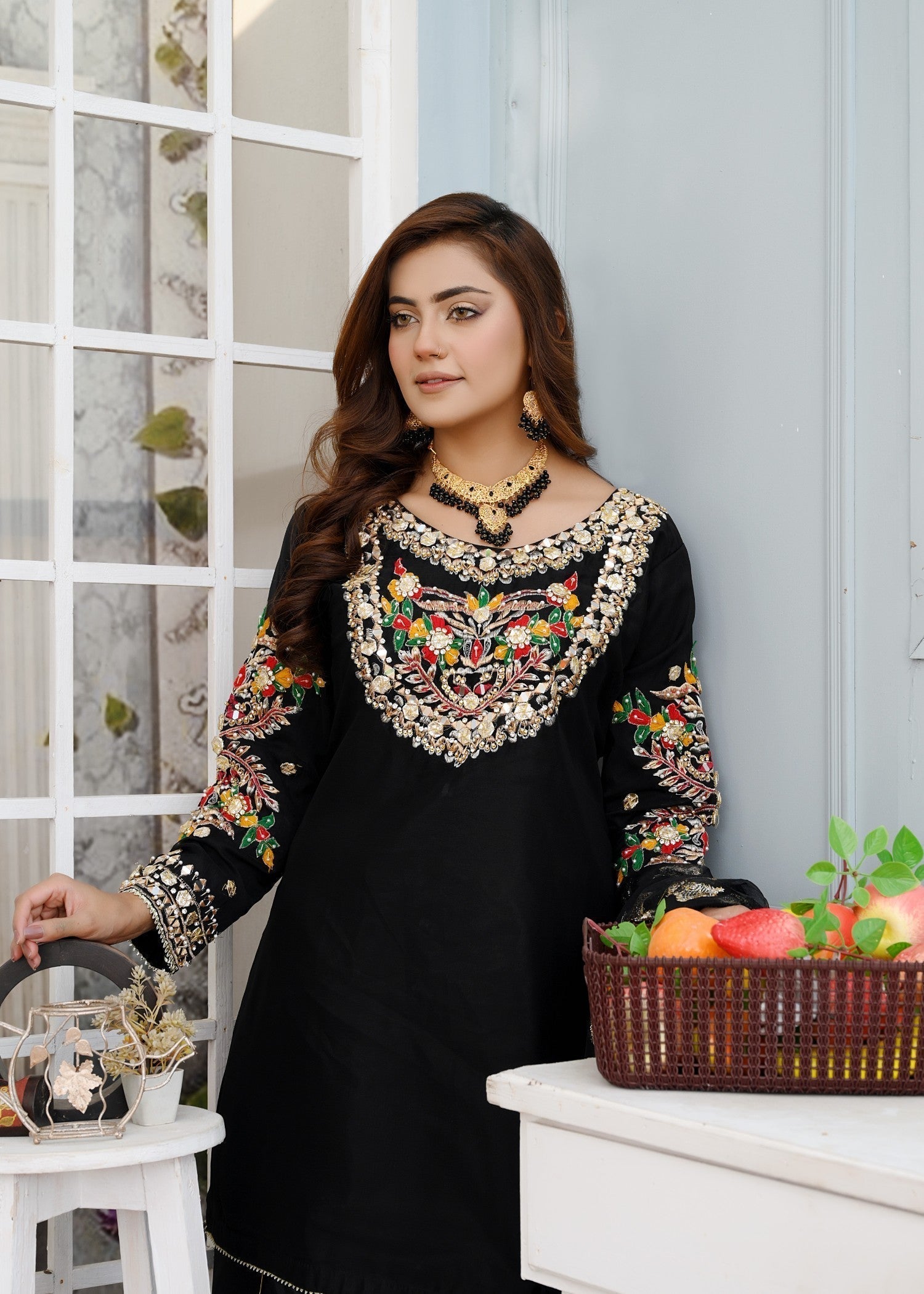 Miss & Mrs Black anarkali 01 Women 3pcs