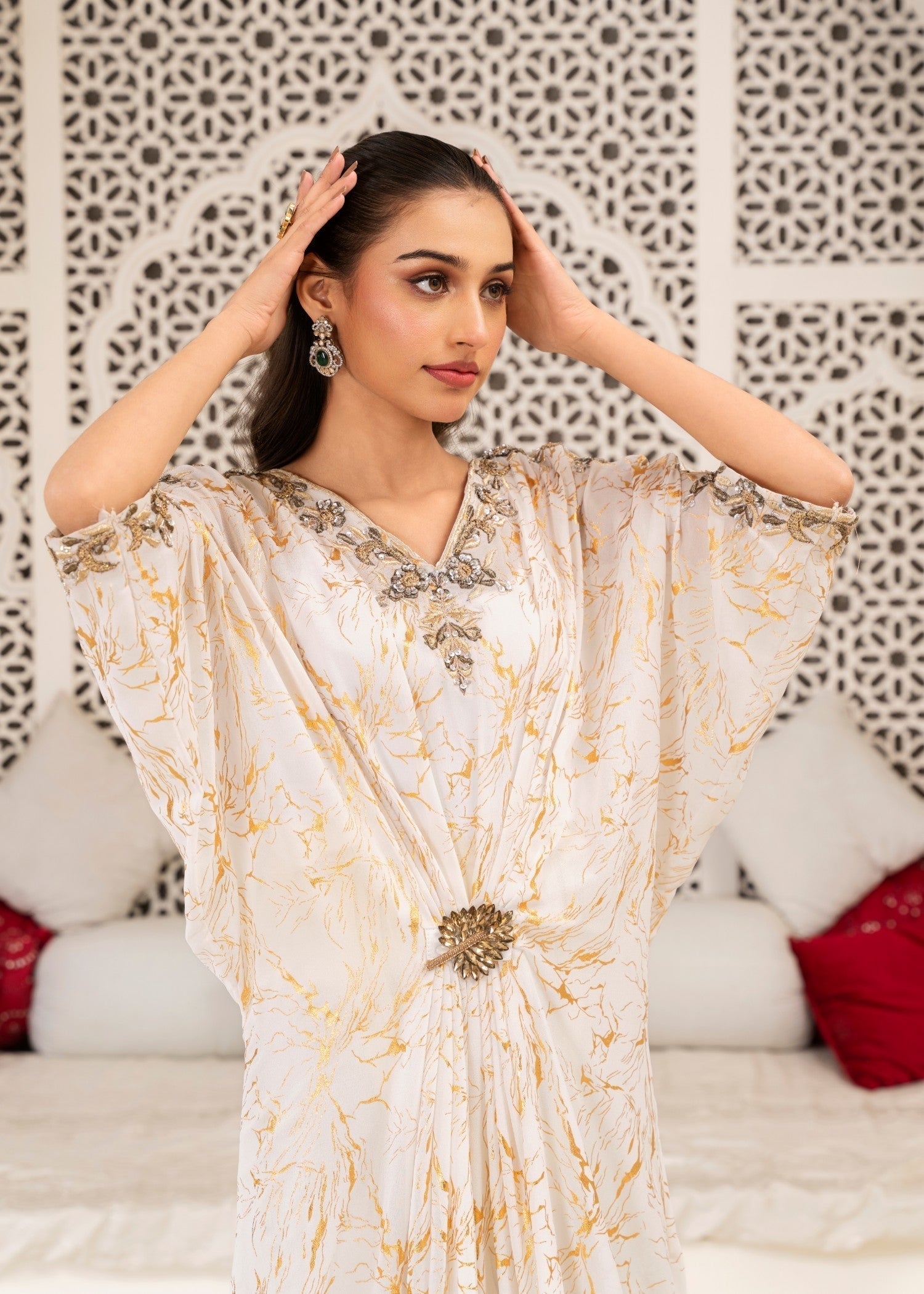 Miss & Mrs White kaftan Women 1pcs