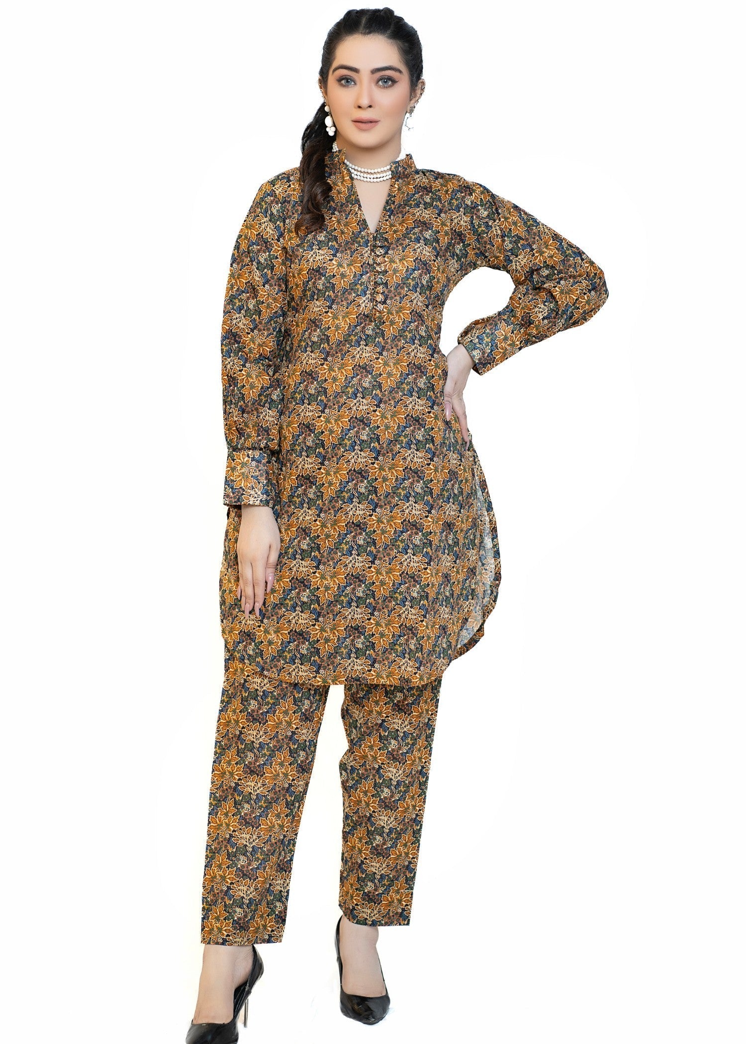 Miss & Mrs 2 pic lawn gol chak Women 2pcs