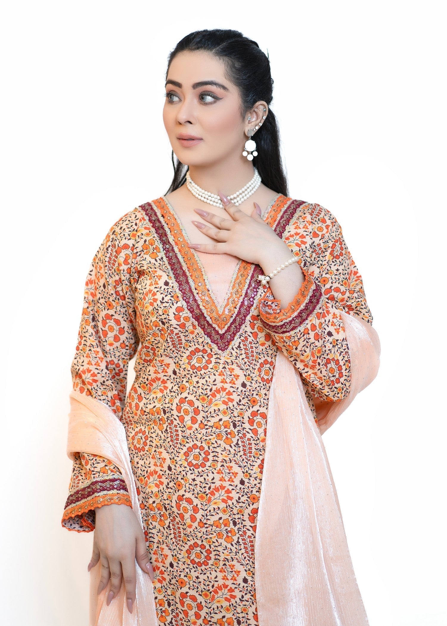 Miss & Mrs Cotton f oringe red Women 3pcs