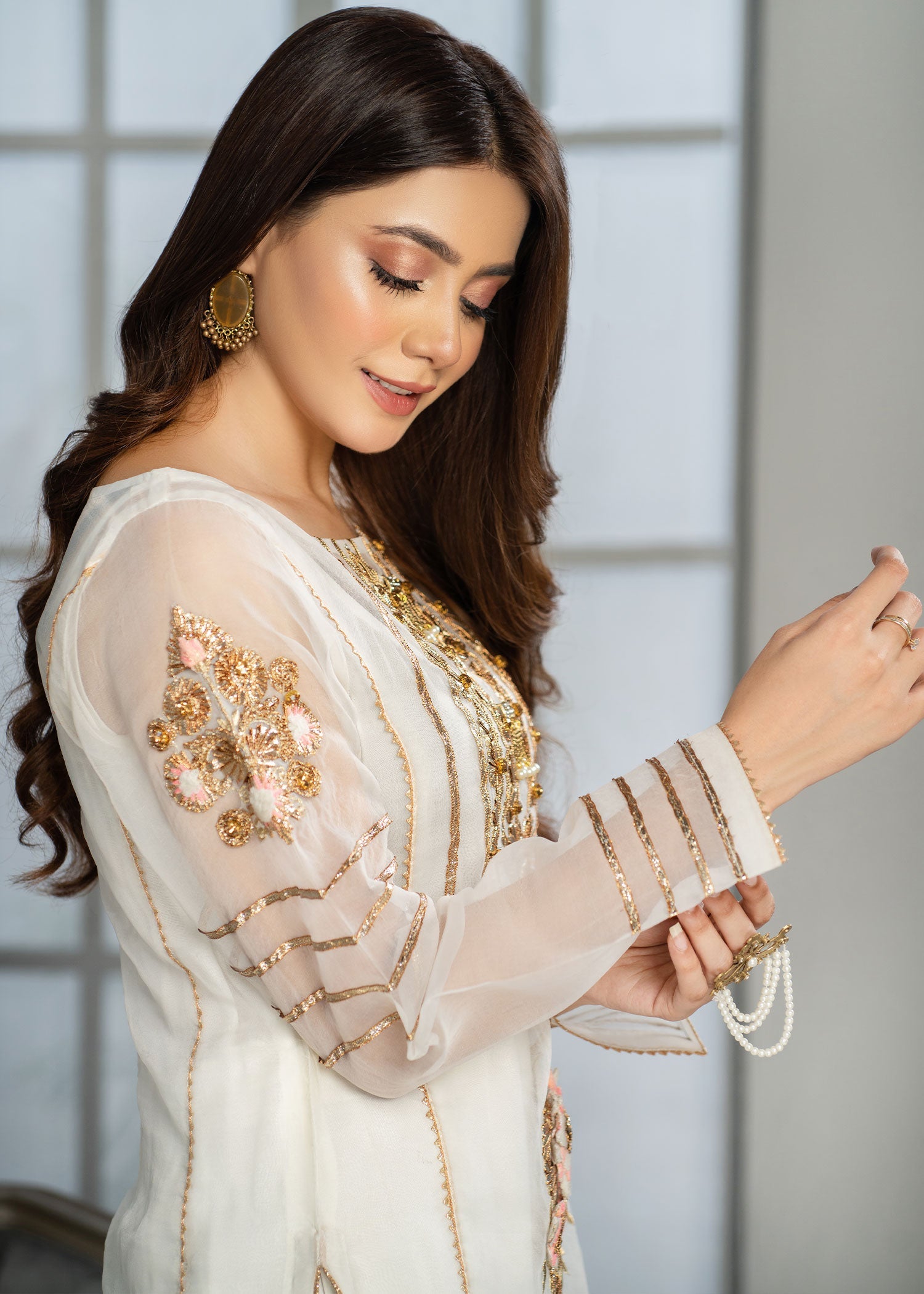 Khuda Baksh Creations M 101 White Women