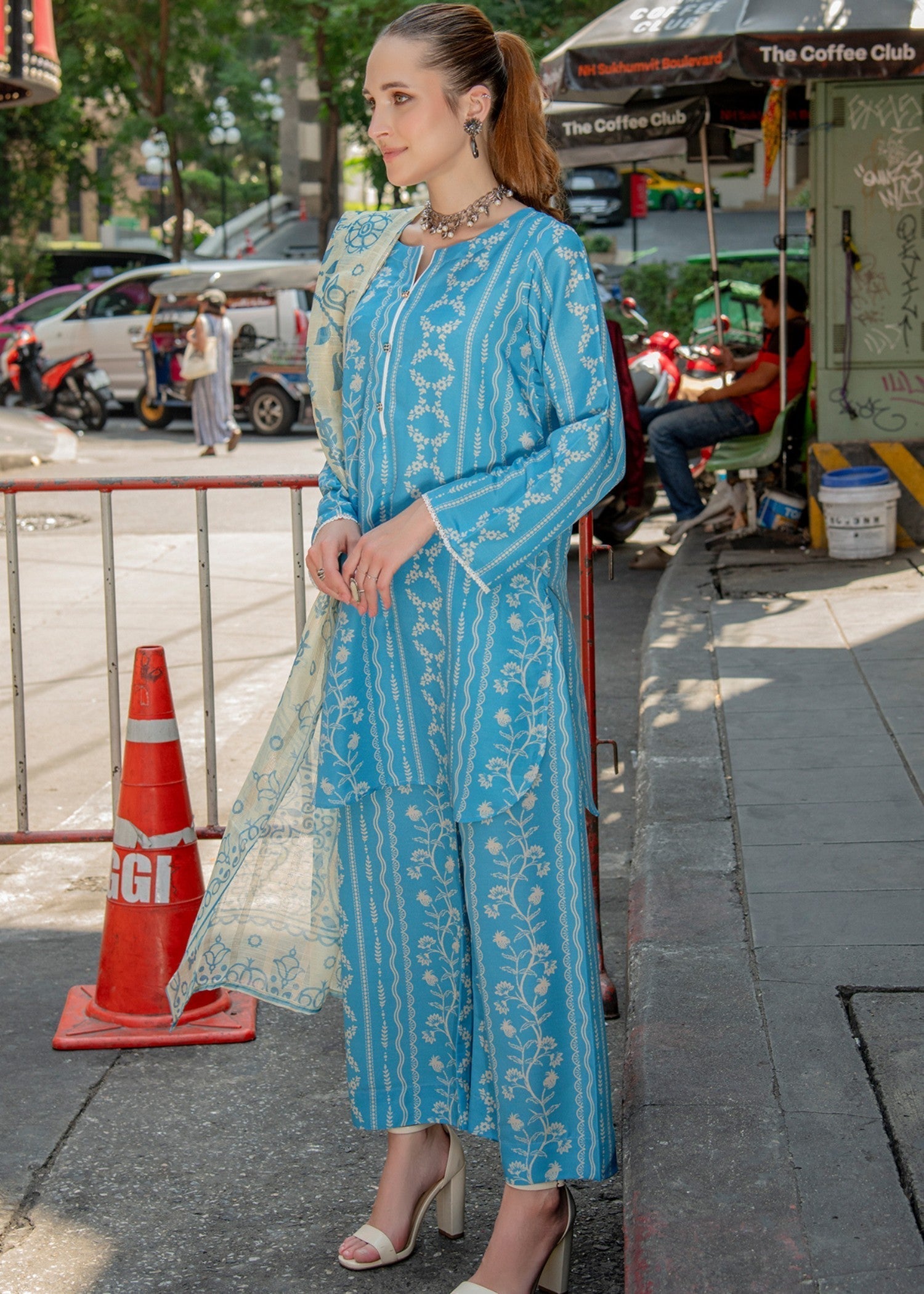 By-East Lawn Suit Printed (SBL) Women 3pcs