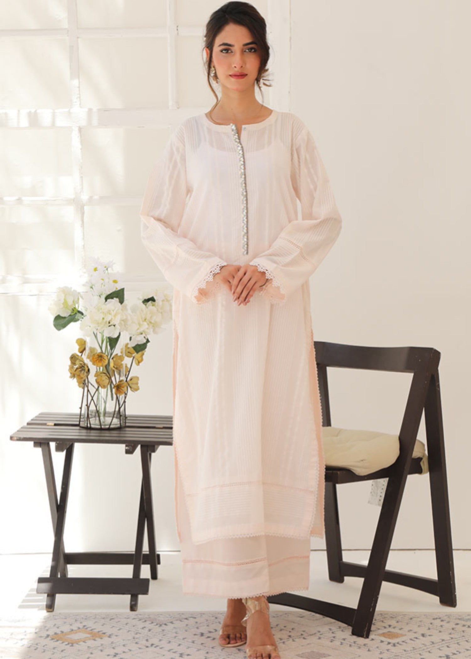 Najia Zia SPARKLE EMBROIDERED SUIT (STITCHED) Women 2pcs