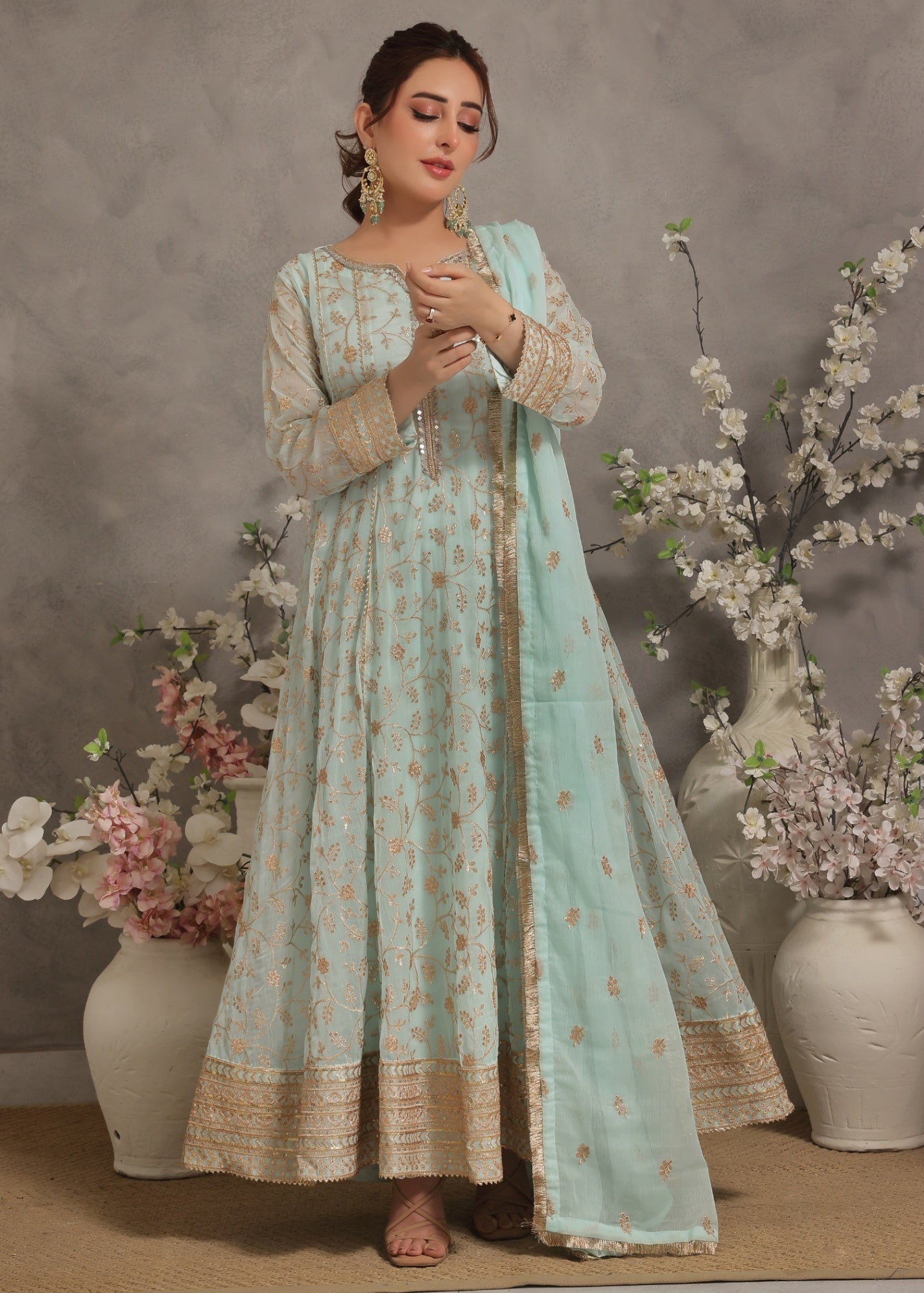 Abaan Zohan Zar e Firdaus Mint Green Women 3pcs