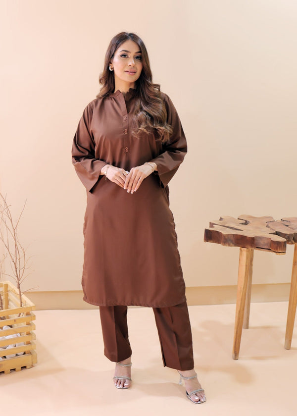 Tng (The Next Generation) Haniya Co Ord Set | Brown Women 2pcs