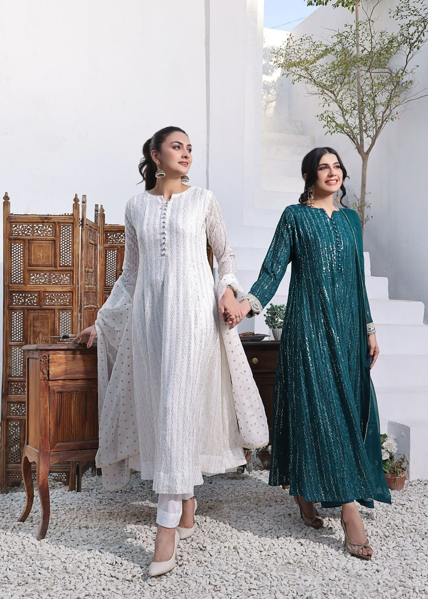 Ayesha Closet Anooshay Gul Midnight Teal Women 3pcs