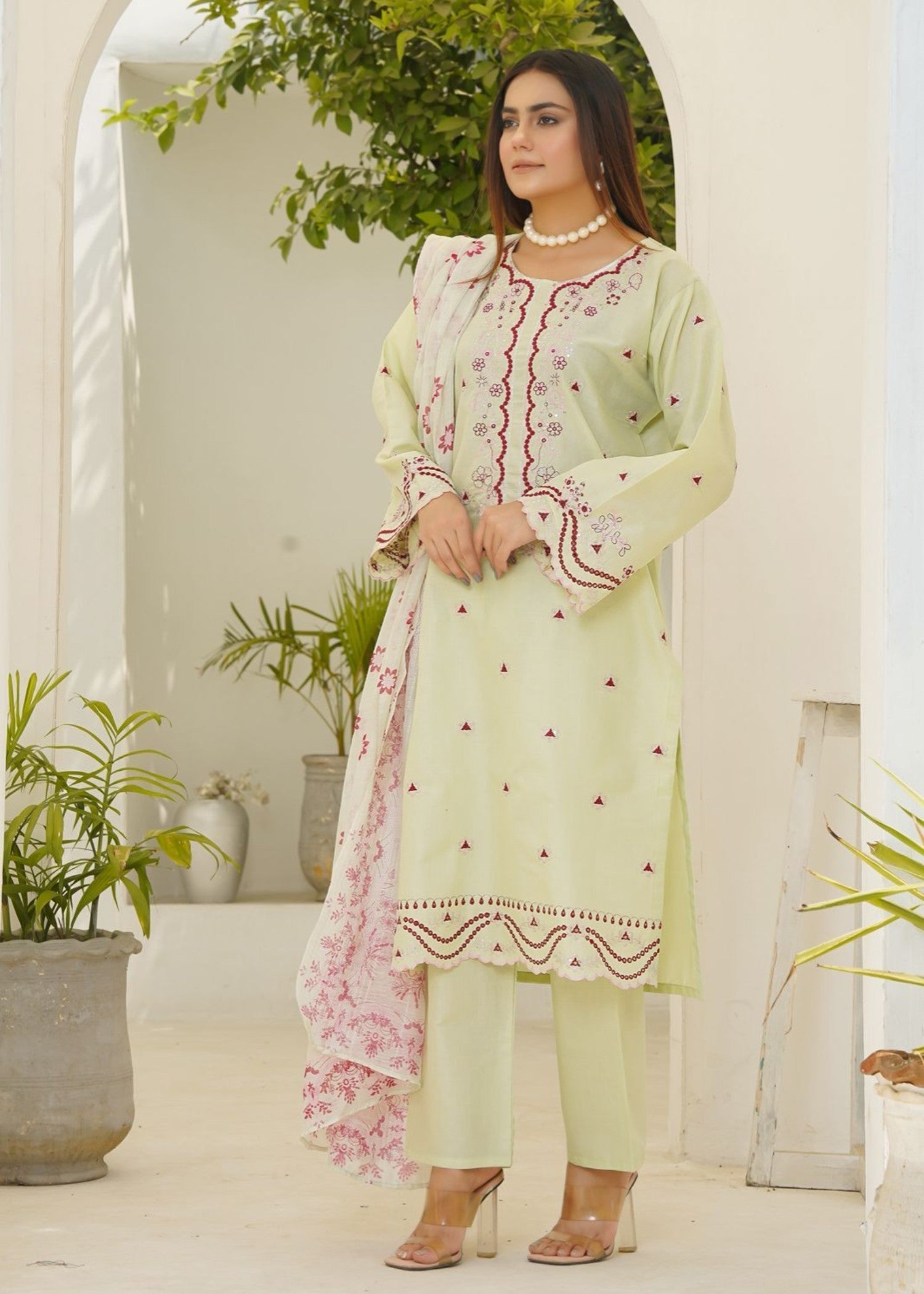 Stylish Collection PAKEEZA LEMON Women 3pcs