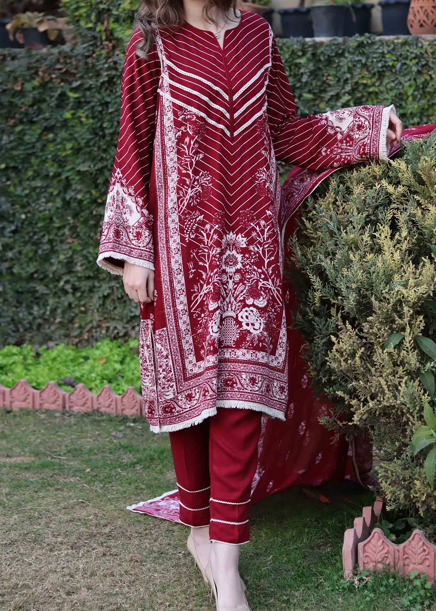 Mehek Saadi Faraz MSF Winter Berry Women 3pcs