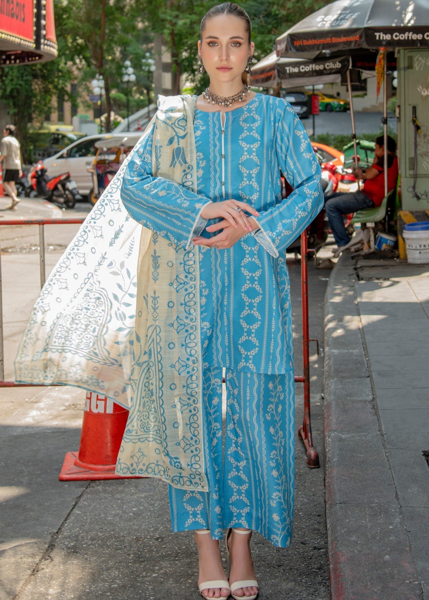 By-East Lawn Suit Printed (SBL) Women 3pcs