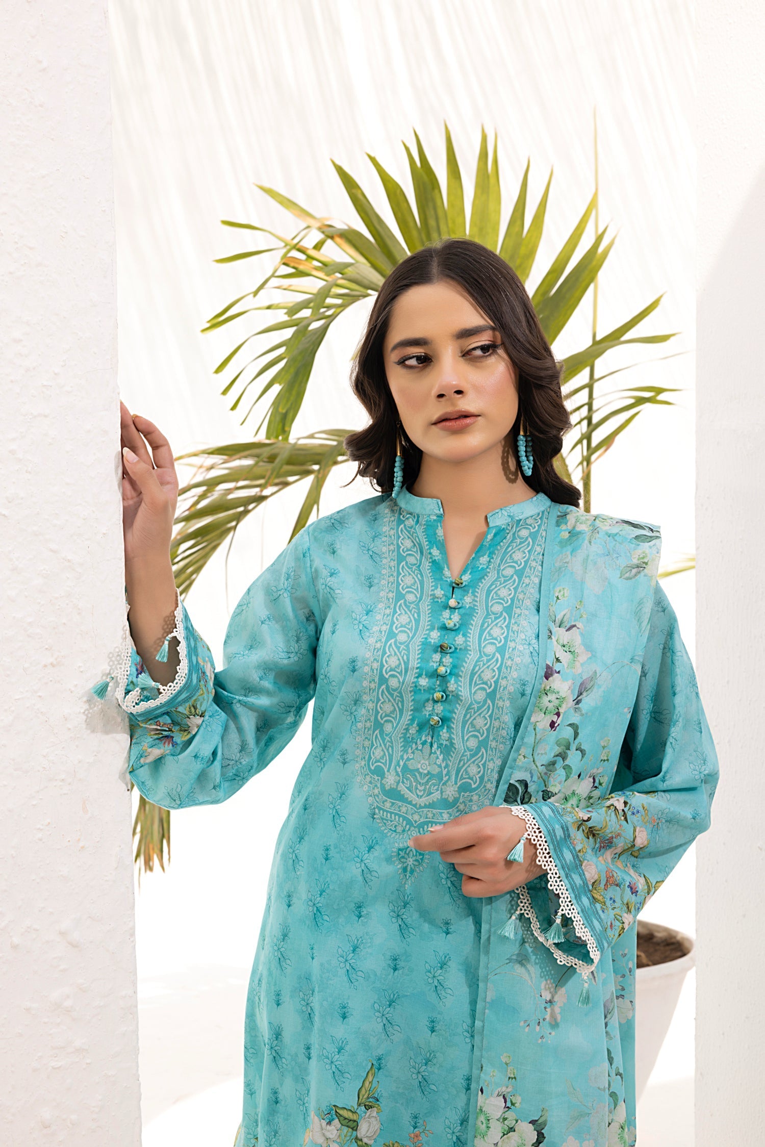 Lakhany Stitched Printed Shirt & Dupatta Women 2pcs