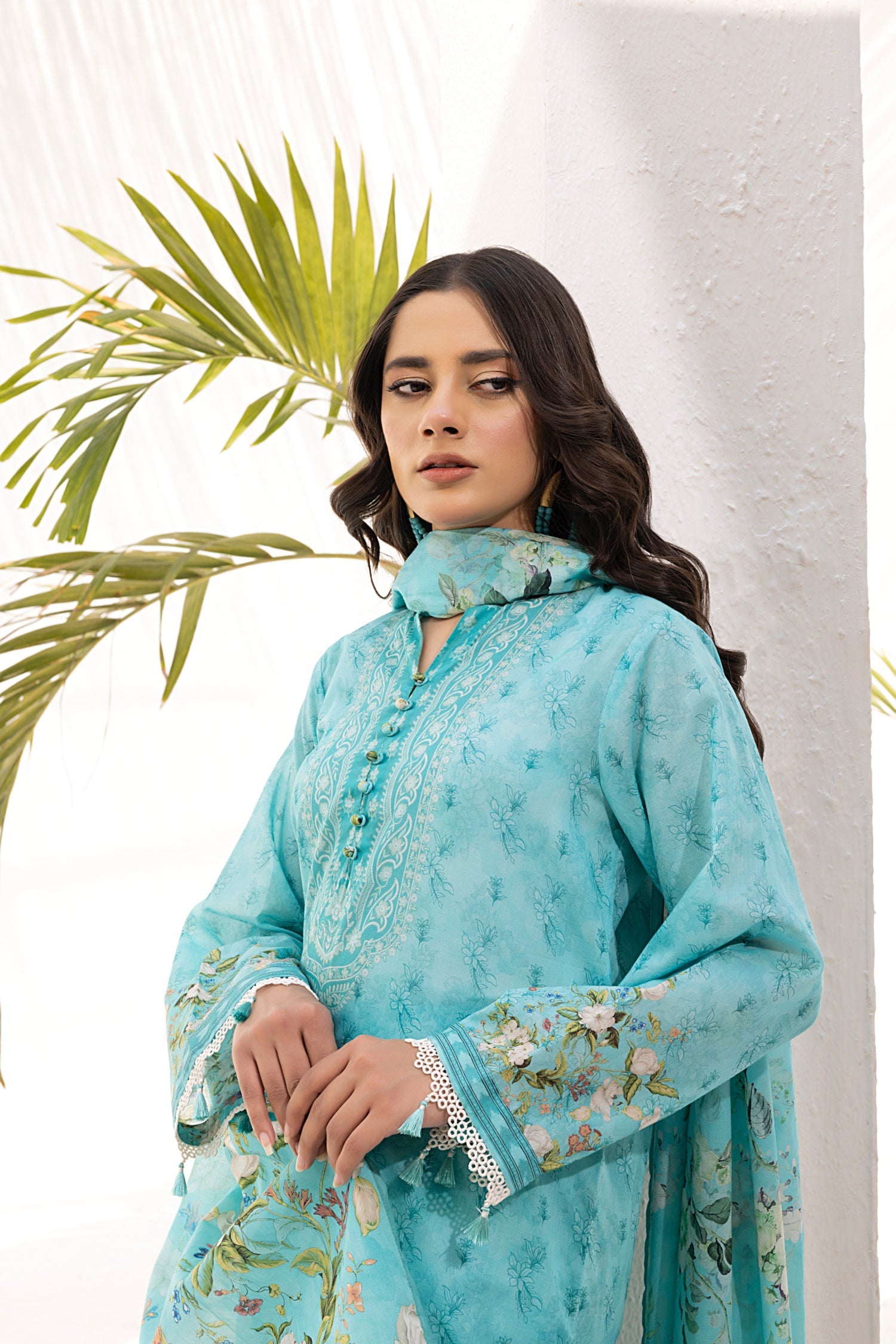 Lakhany Stitched Printed Shirt & Dupatta Women 2pcs