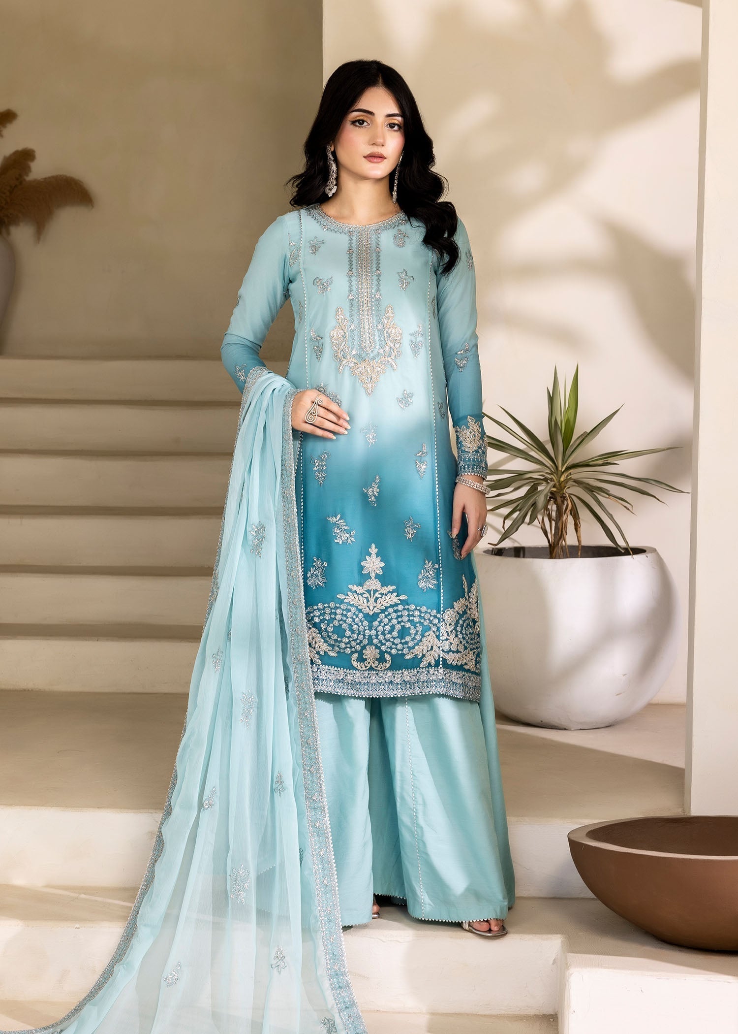 Kanwal Zainab TEAL MIRAGE Women 3pcs