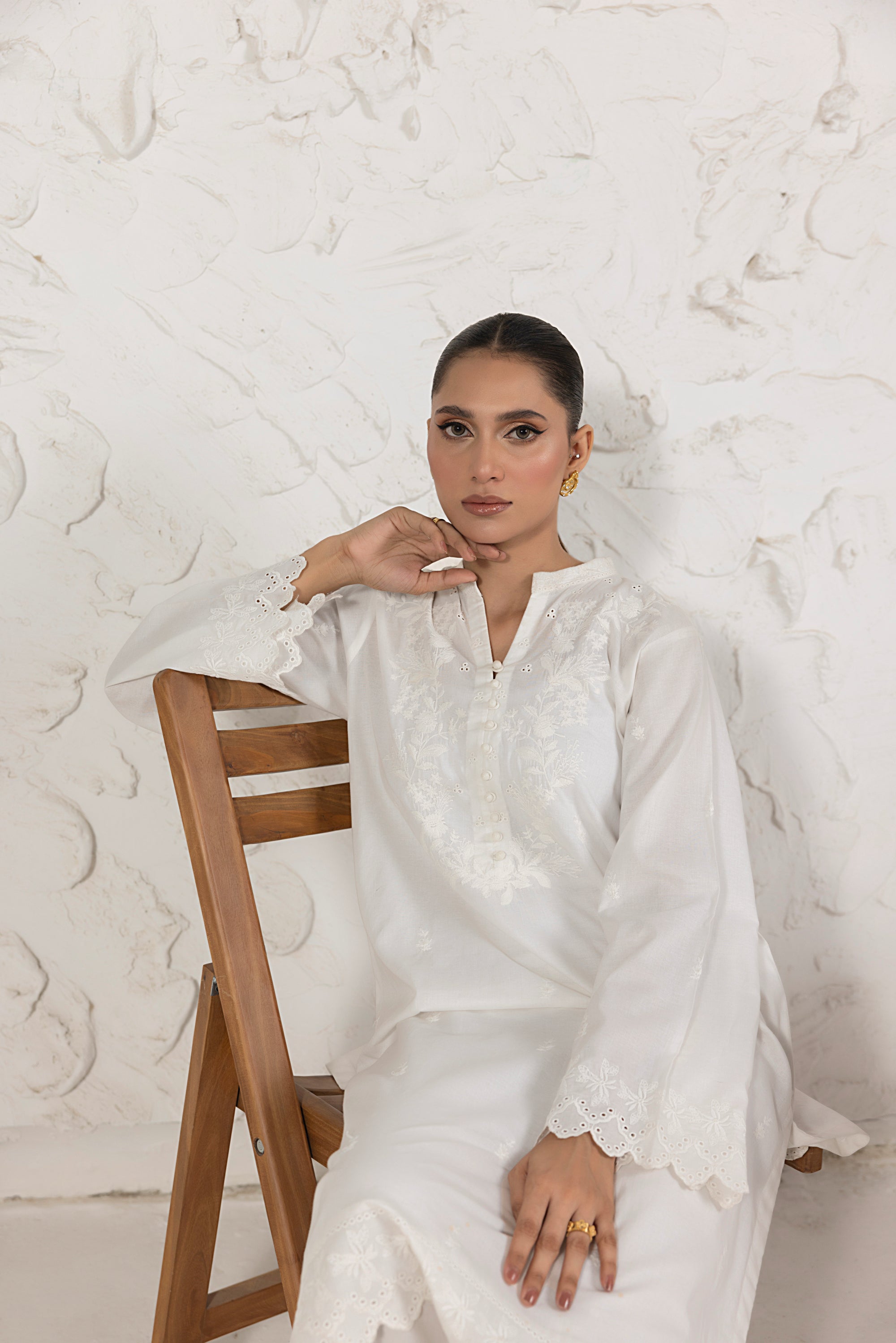 Lakhany Ready to wear Embroidered Shirt Women 1pcs