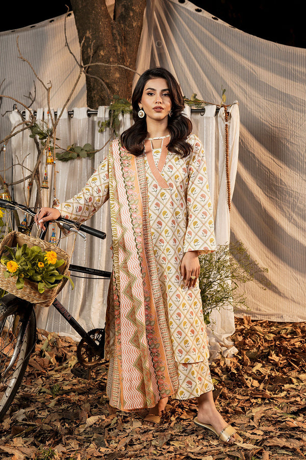 Safwa 3P Printed Suit Lawn Pret ( Ready To Wear ) Women 3pcs