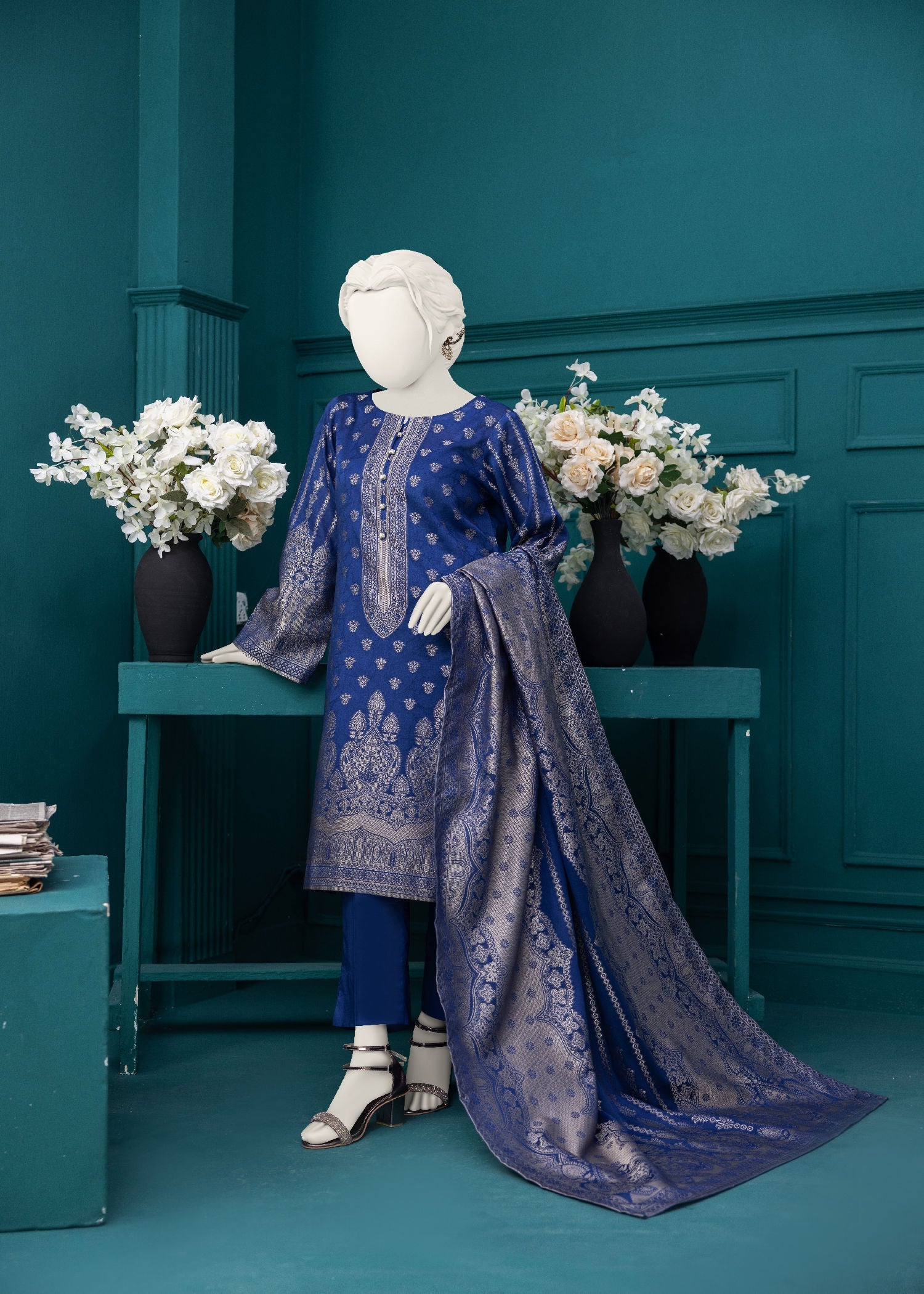 Narmin NPS3058 Jacquard Lawn Stitched Women 3pcs