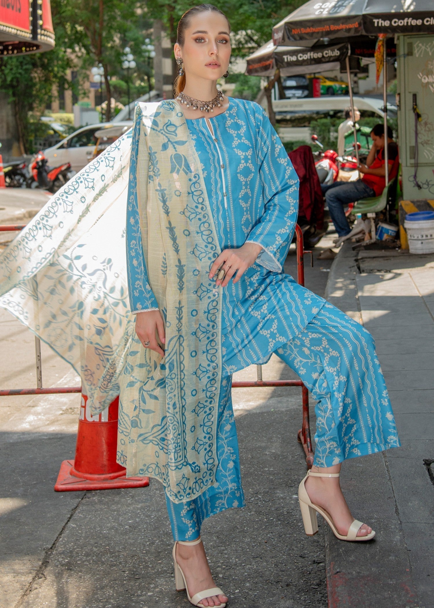 By-East Lawn Suit Printed (SBL) Women 3pcs