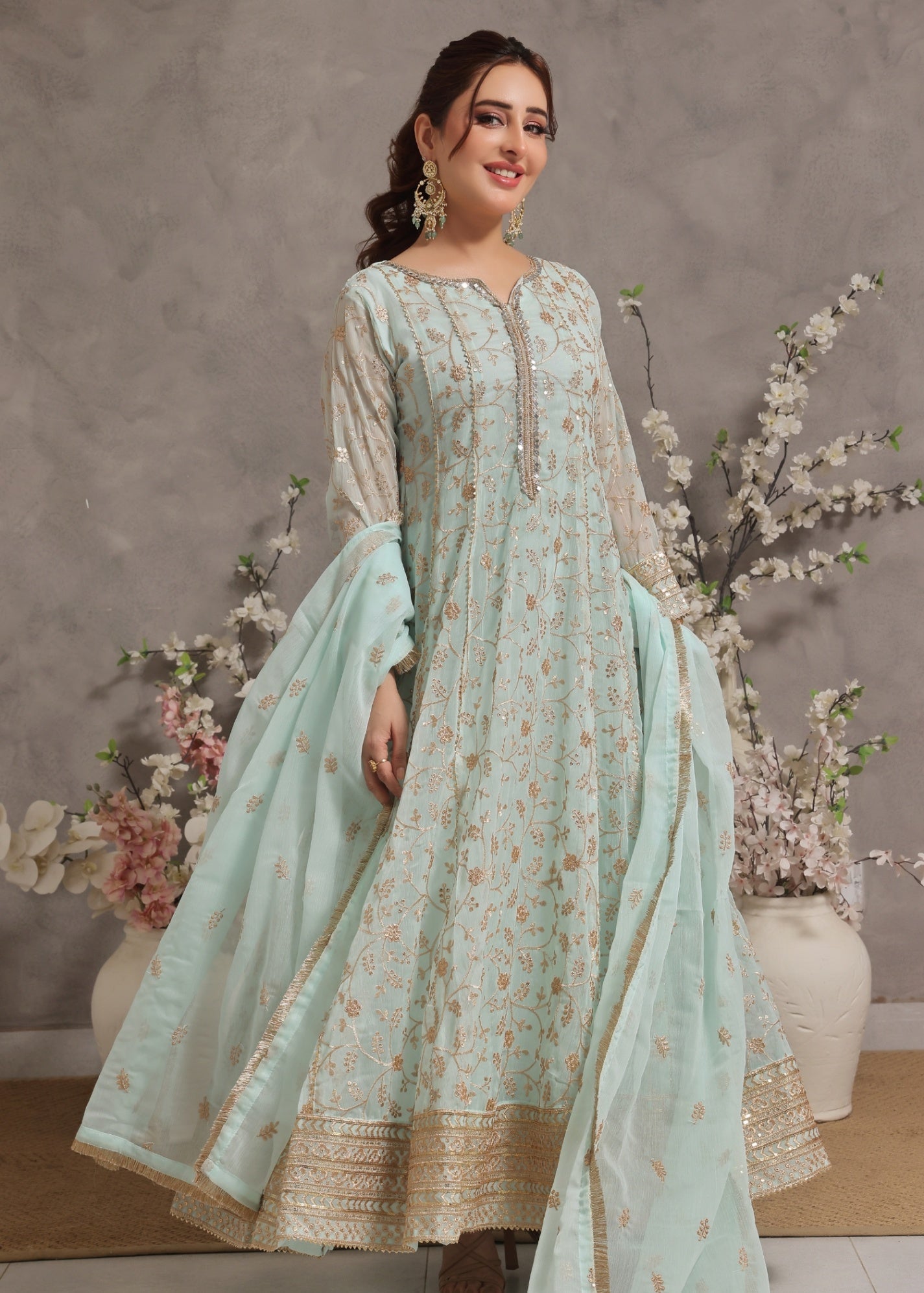 Abaan Zohan Zar e Firdaus Mint Green Women 3pcs