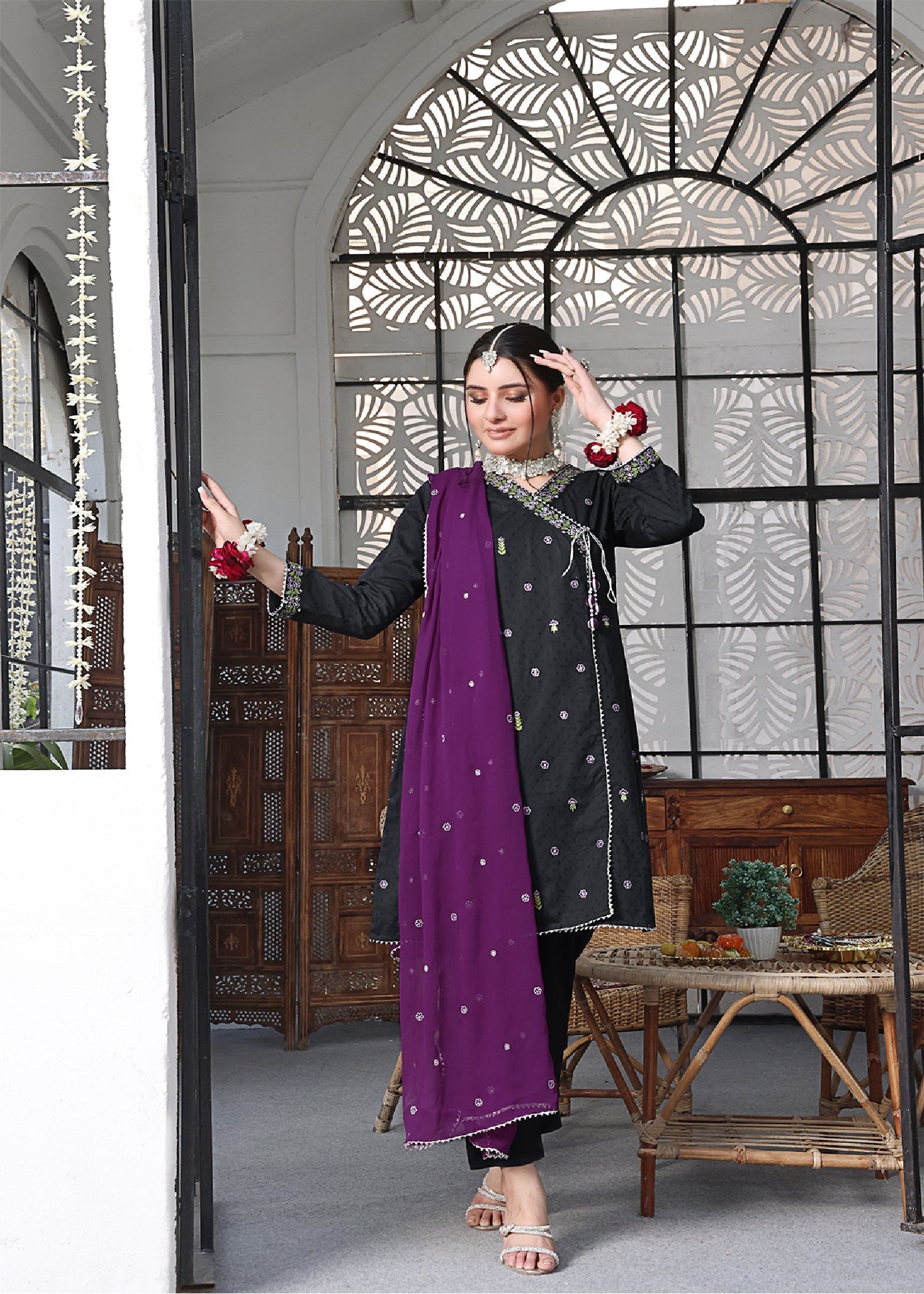 Kumash Textiles Dark grey women (Top & Button) Women 2pcs