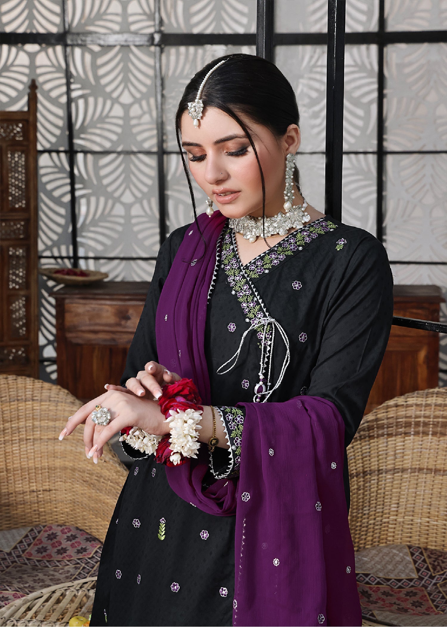 Kumash Textiles Dark grey women (Top & Button) Women 2pcs