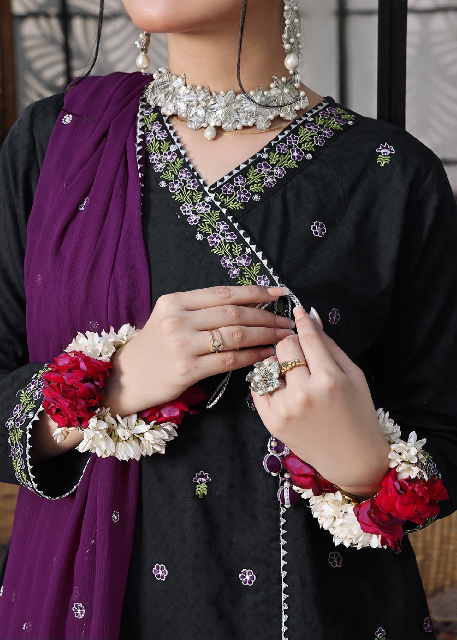 Kumash Textiles Dark grey women (Top & Button) Women 2pcs