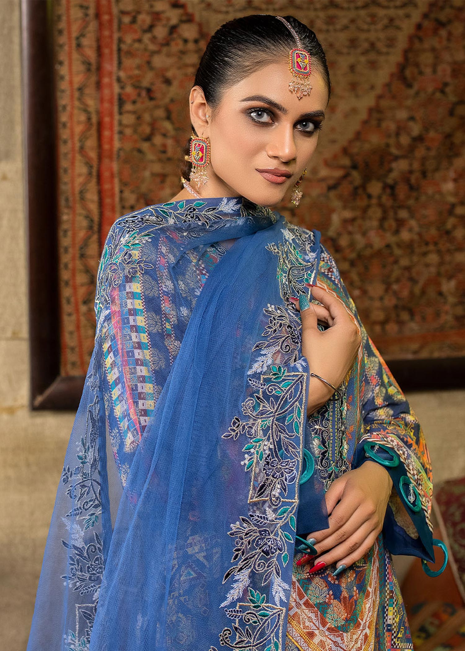 Madame Embroidered Jacquard Suit 2517 Women 3pcs