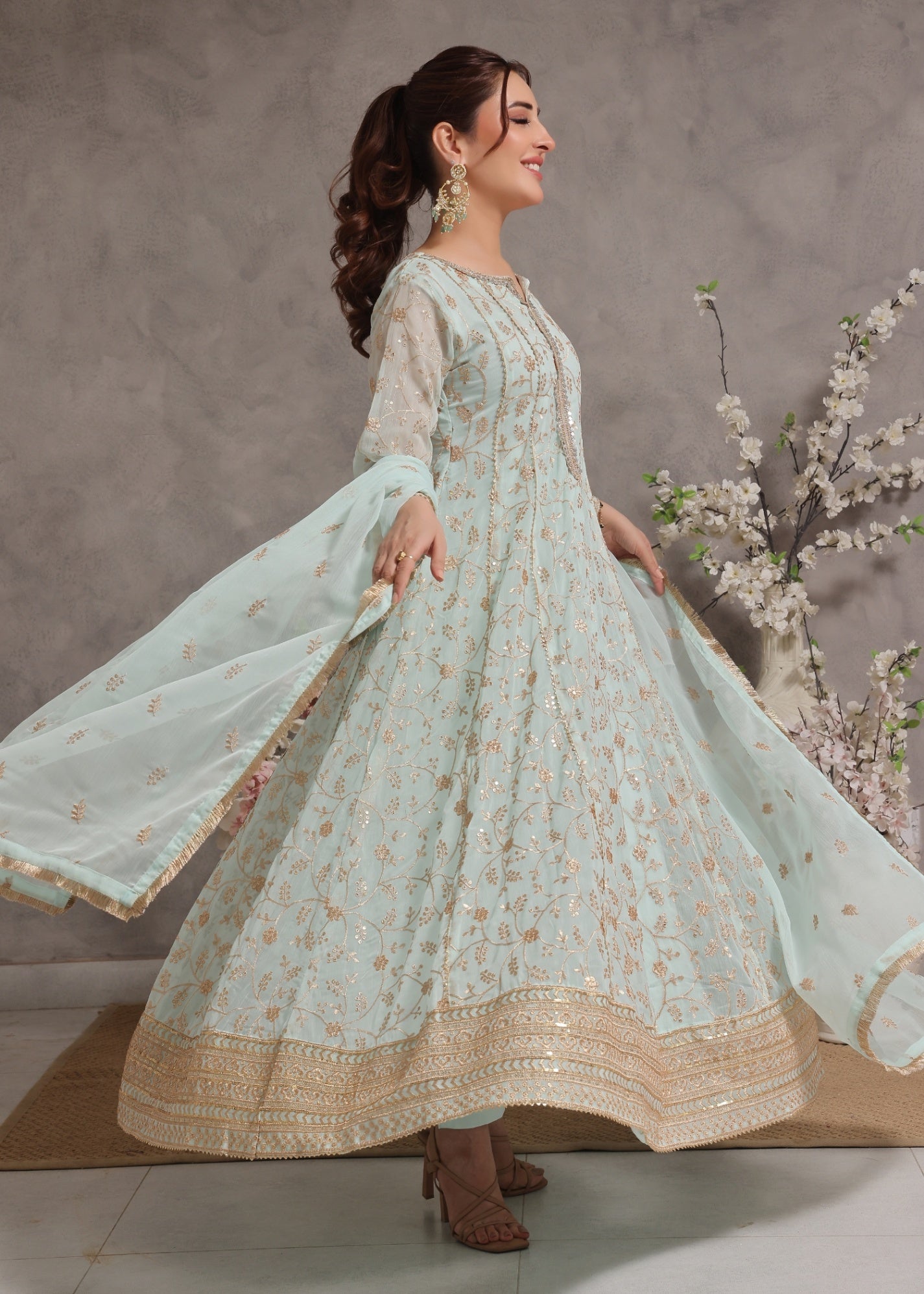 Abaan Zohan Zar e Firdaus Mint Green Women 3pcs