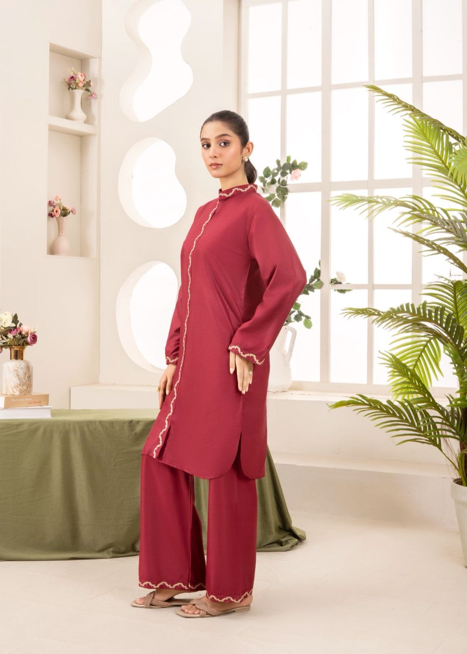 Stylish Collection MAROON RINGELS Women 2pcs