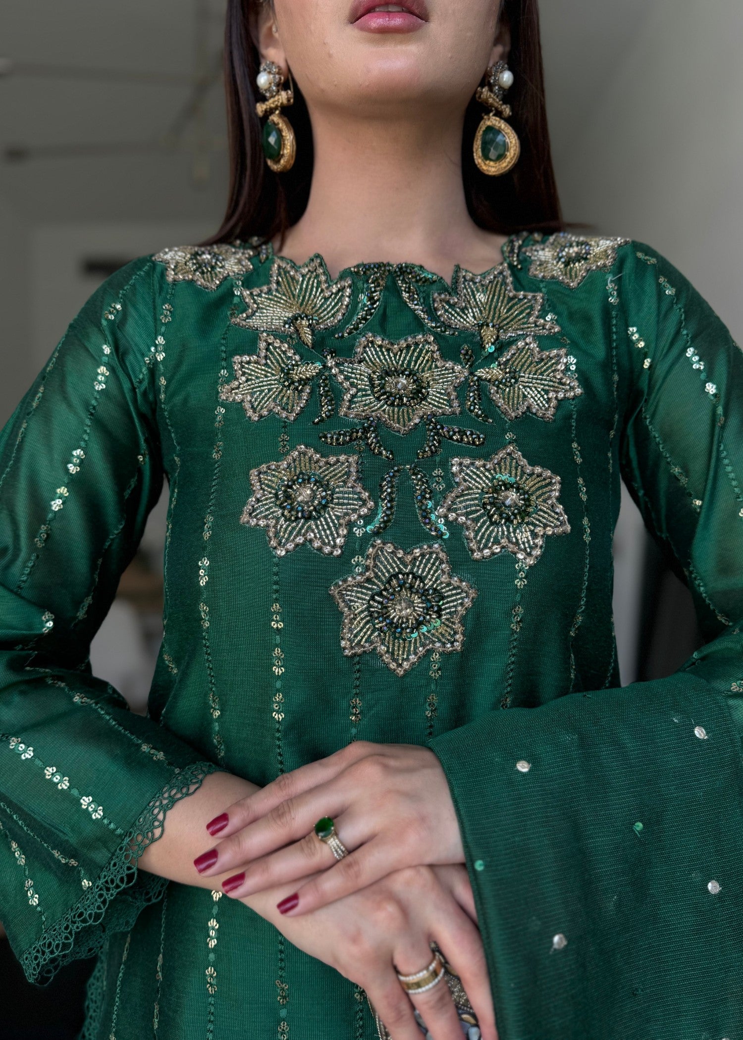 Rj’s Pret FOREST GREEN| FESTAL | Women 3pcs