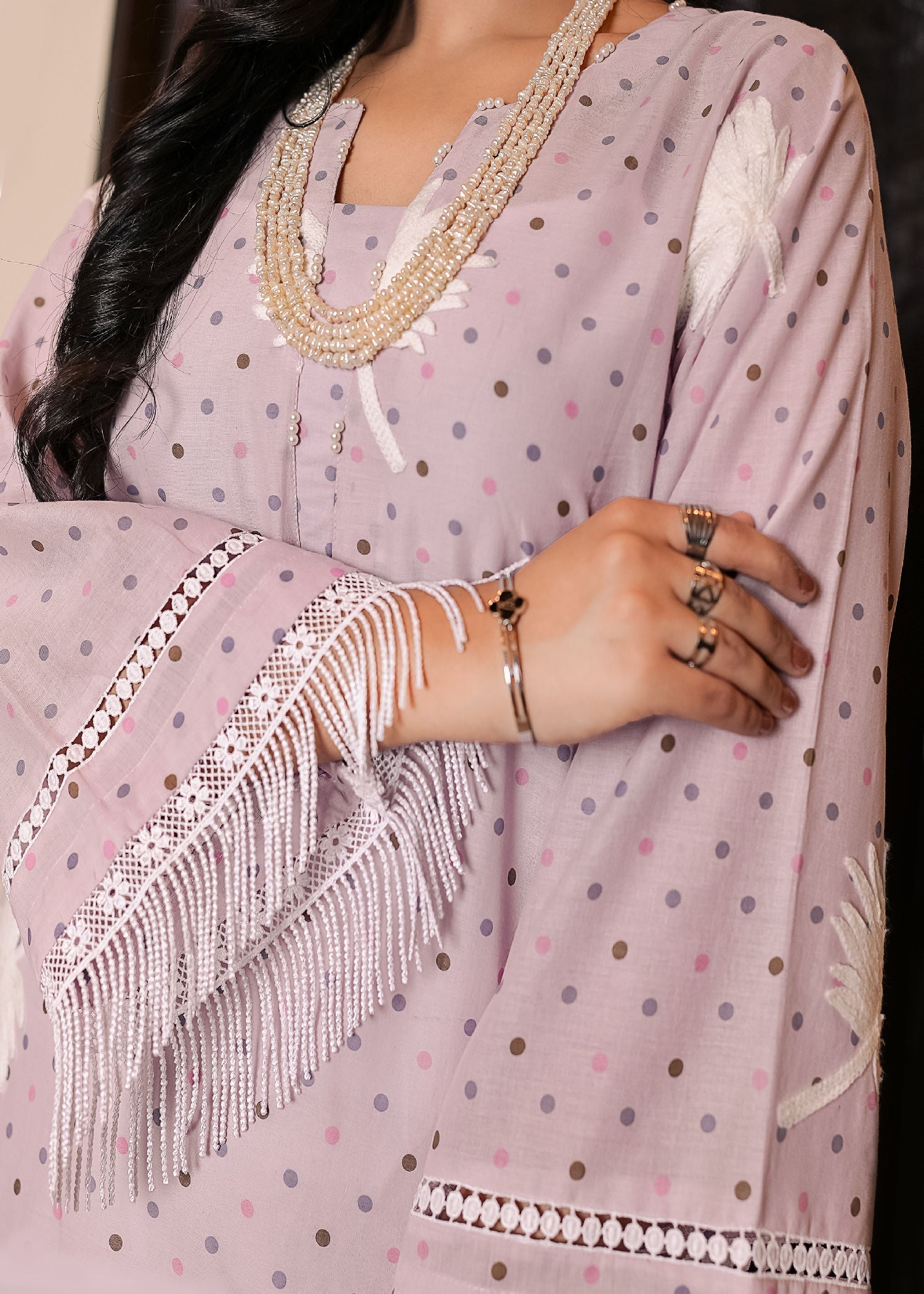 Ombrella Official Pink Polka Dots Women 2pcs