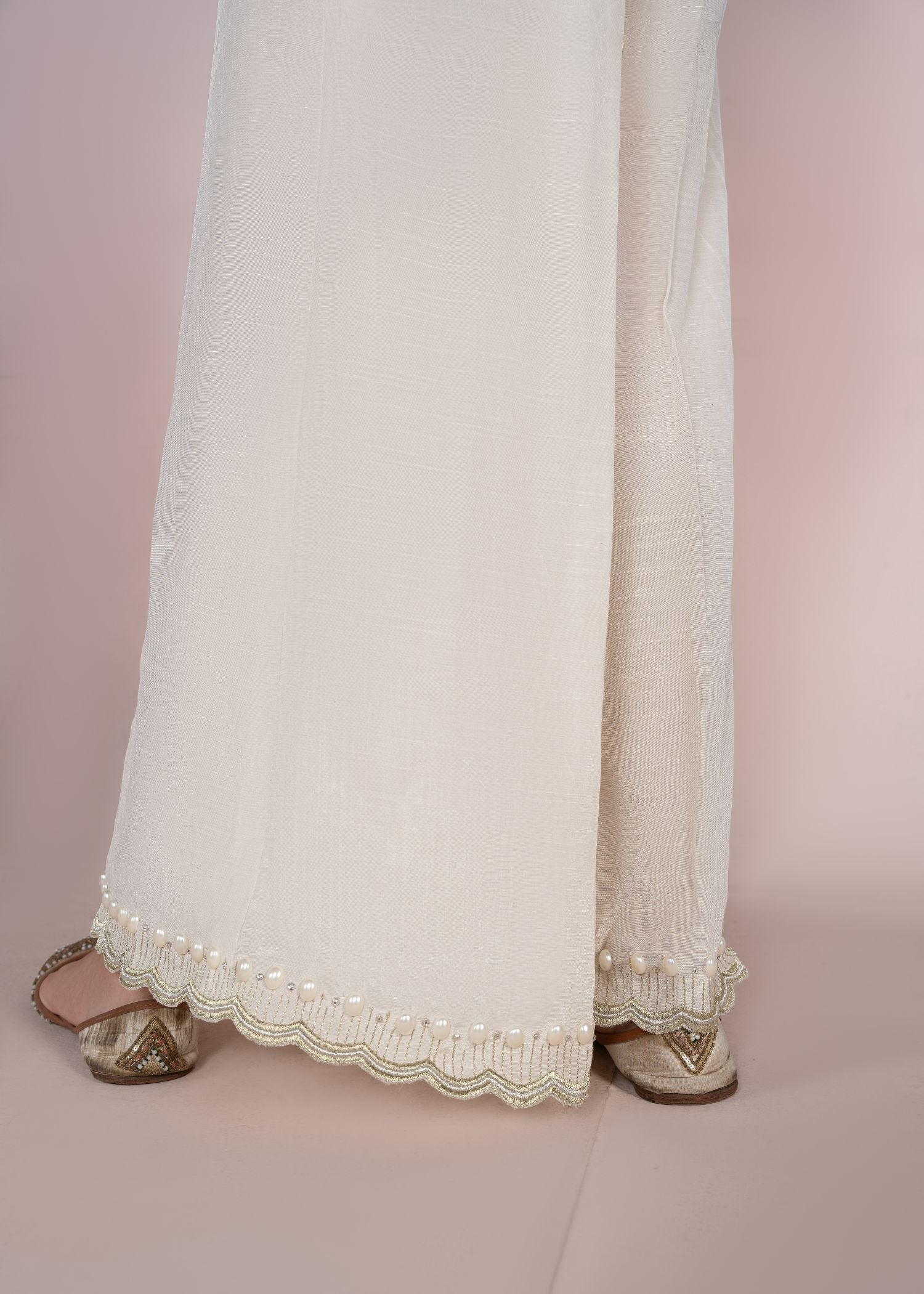 Rang-e-Meeras Ivory Pearls Pants Women 1pcs