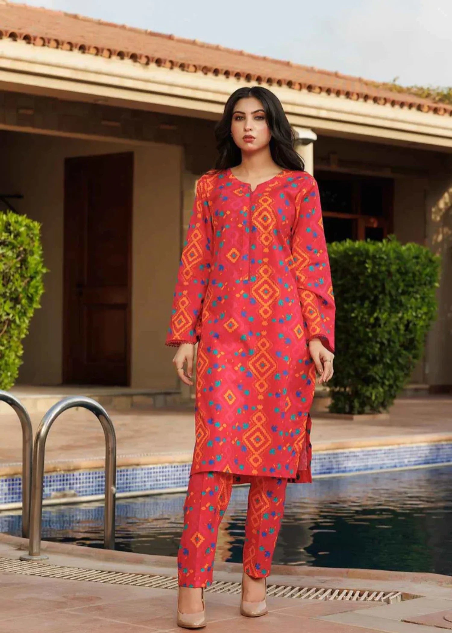 Zarasi Sedona Stitched Lawn Suit | Timeless Bloom Women 2pcs
