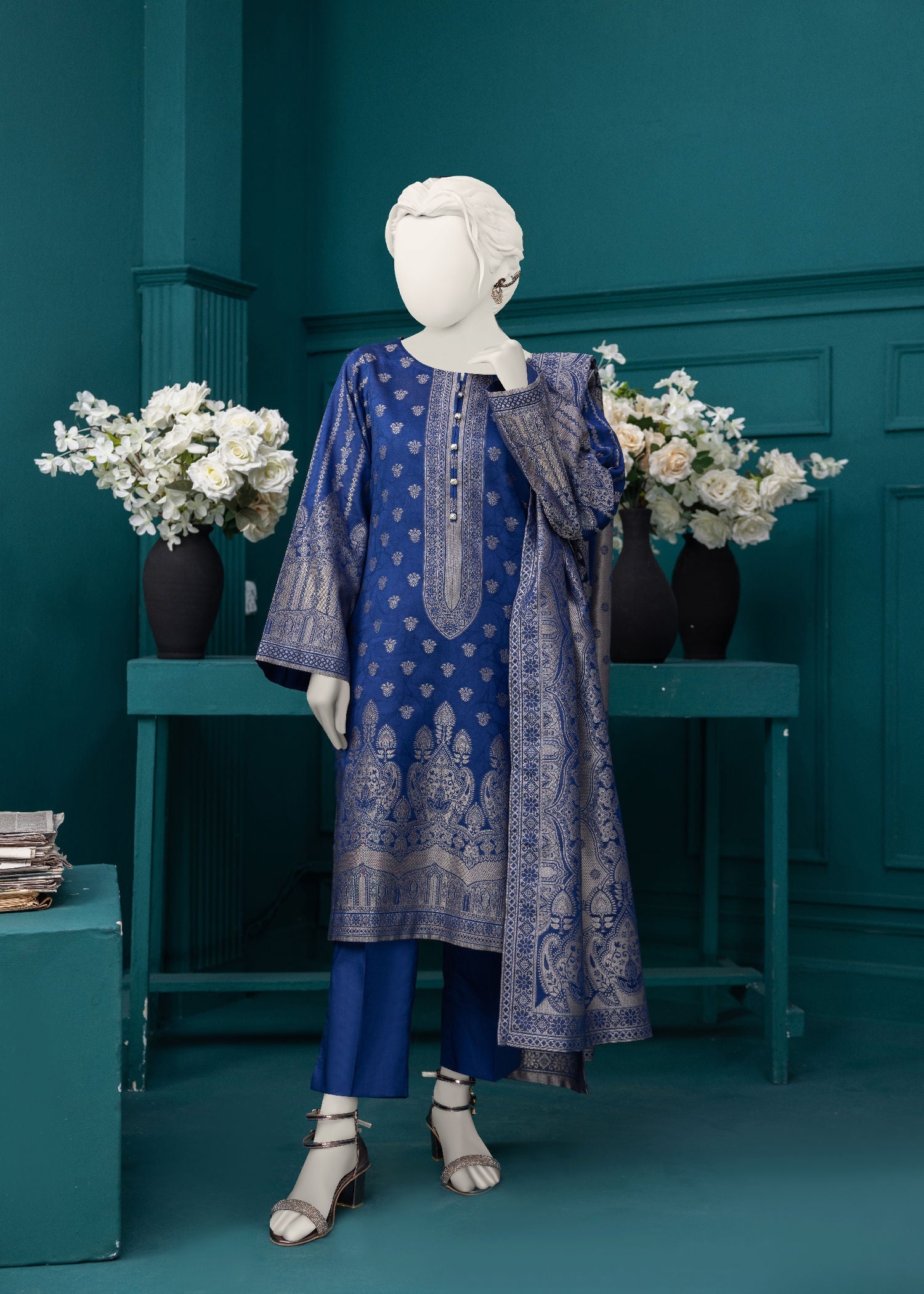 Narmin NPS3058 Jacquard Lawn Stitched Women 3pcs