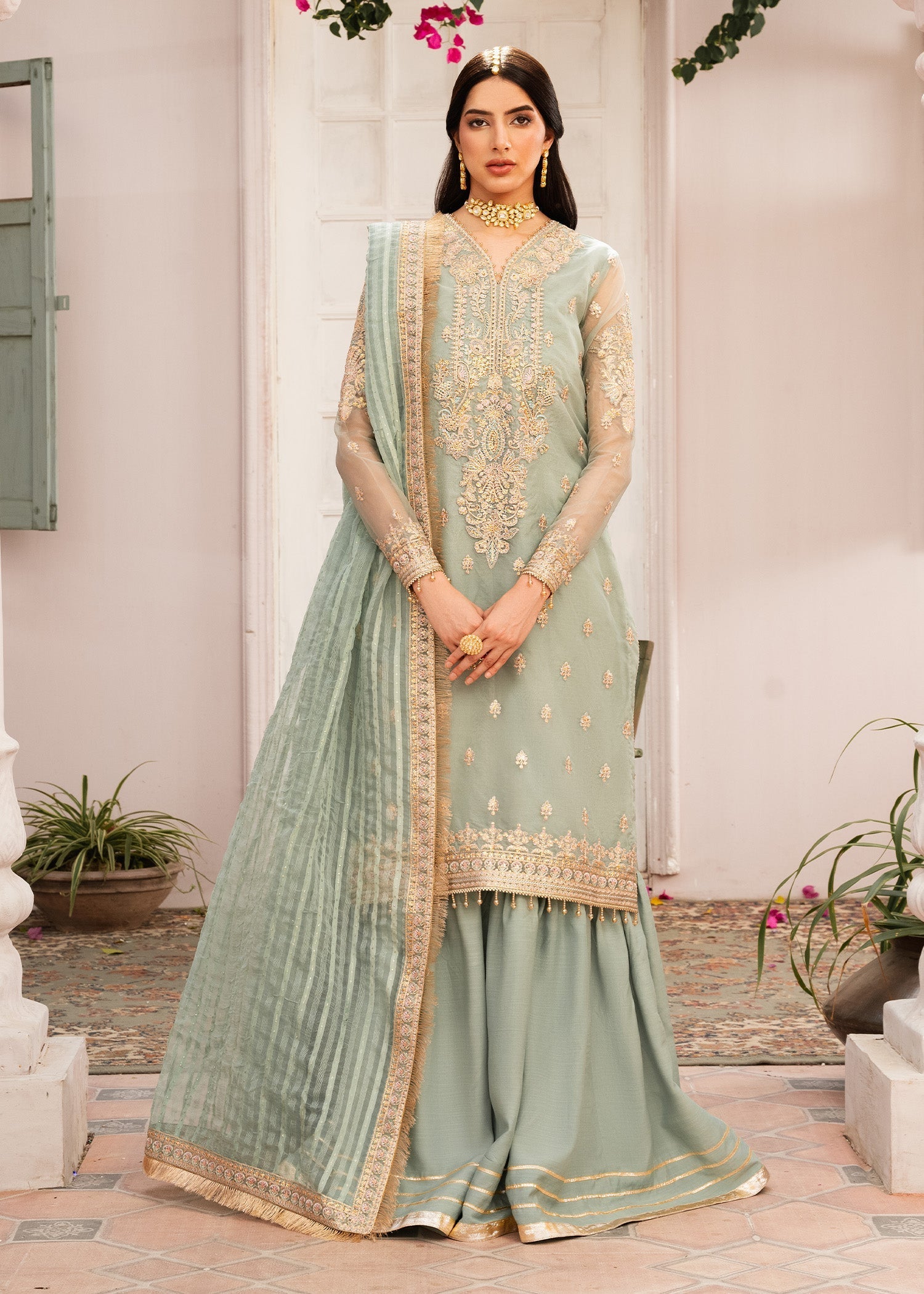 Rang-e-Haya Sanaya (Mint) Women 4pcs
