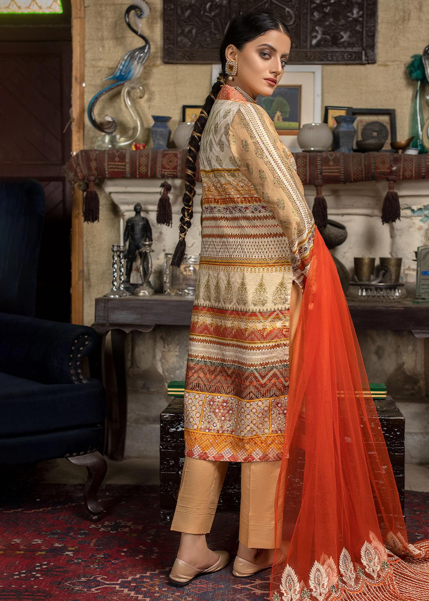 Madame Embroidered Jacquard Suit 2518 Women 3pcs